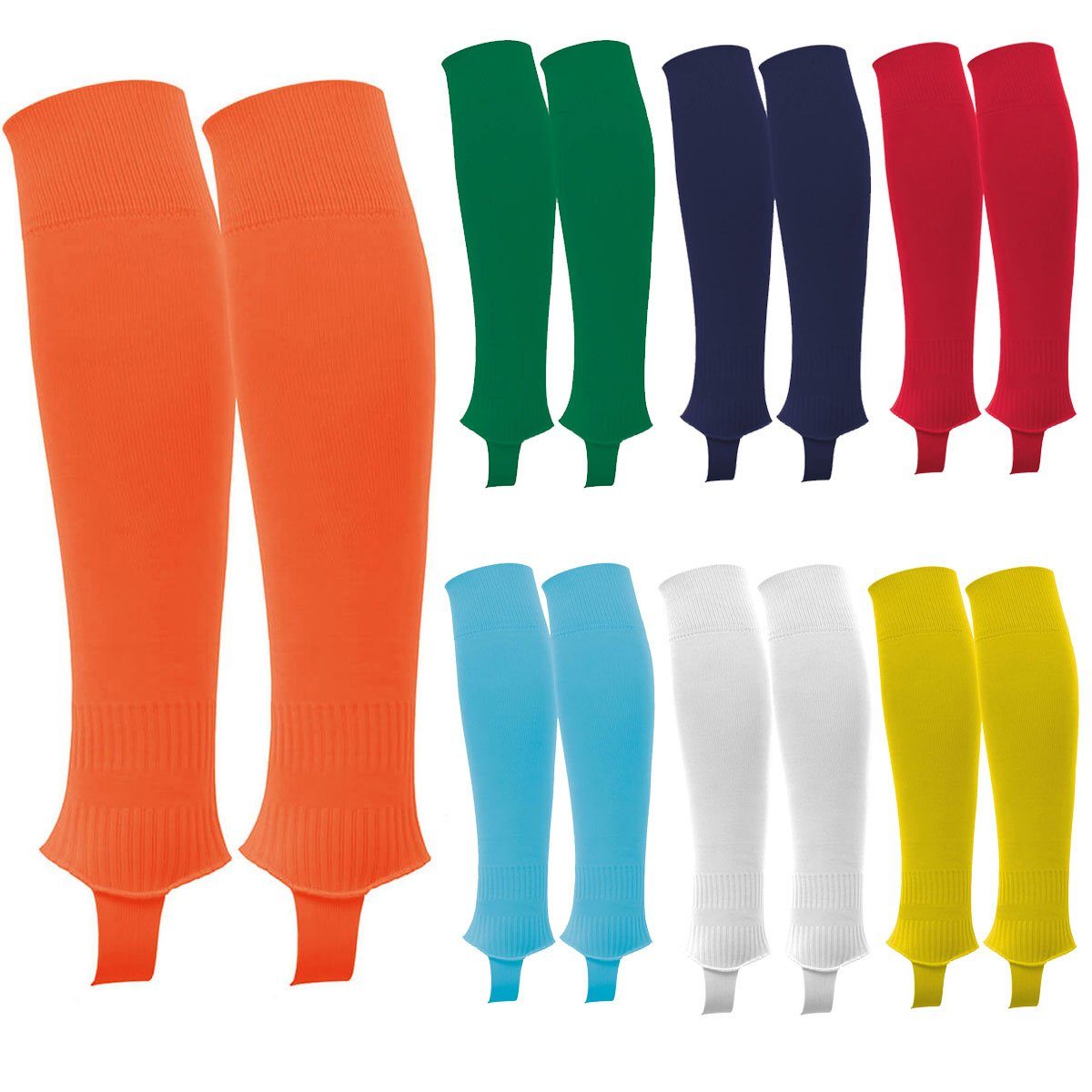 Geco Sportswear Fußball Stutzenstrümpfe Geco ORA Stegstutzen mit perfekter Passform Stutzen Unifarben orange
