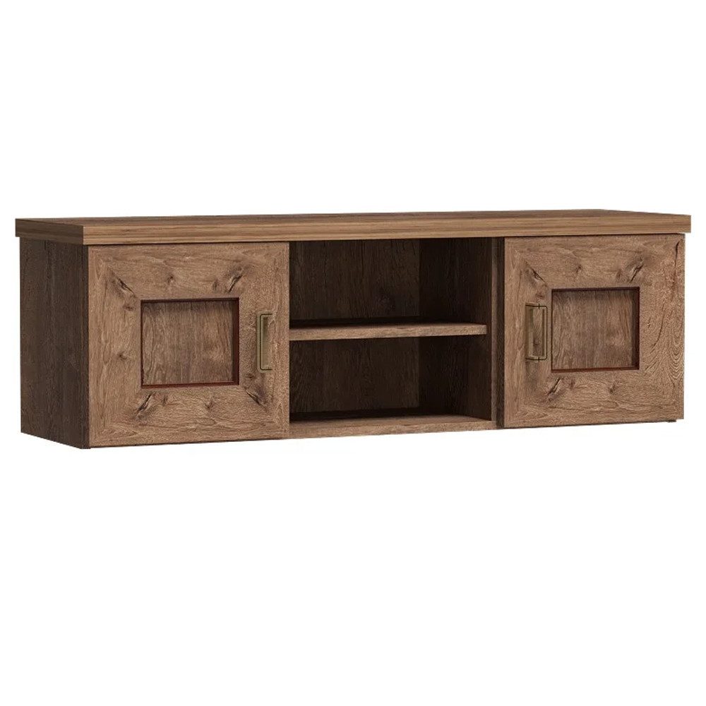 Lomadox Wandregal TEORA-161, in Lefkas Eiche Oak braun 2 Türen Fächer 118x3 günstig online kaufen