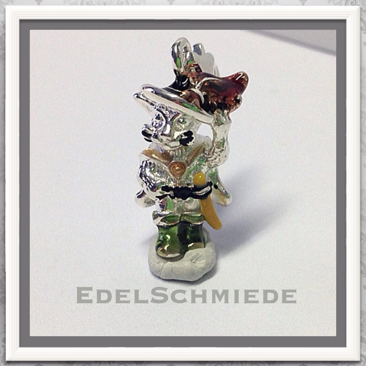 Charm-Einhänger Edelschmiede925 Charm Anhänger 925 Silber gestiefelter Kater