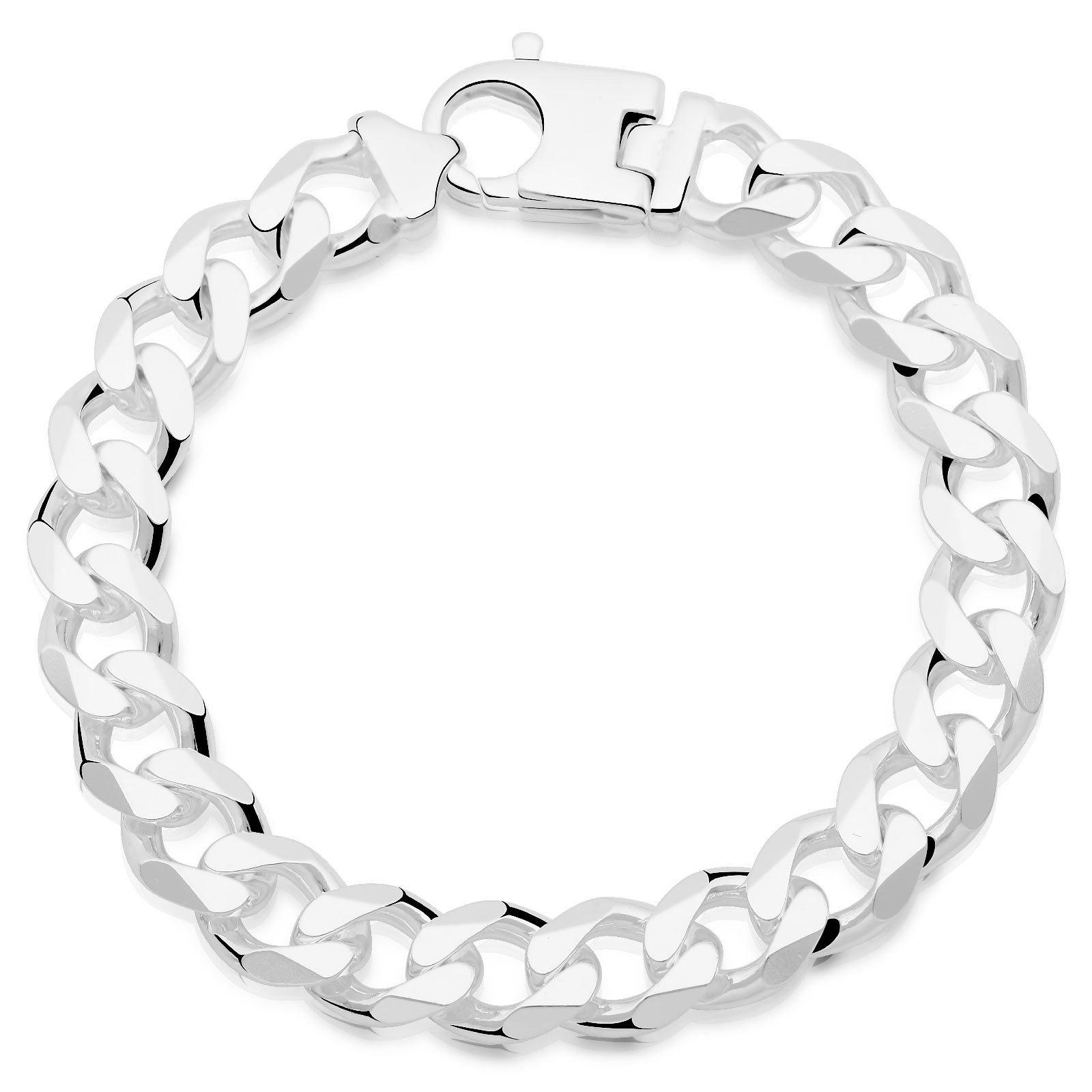 Tony Fein Silberarmband Panzerarmband 10mm 925er Silber Massiv Diamantiert, günstig online kaufen