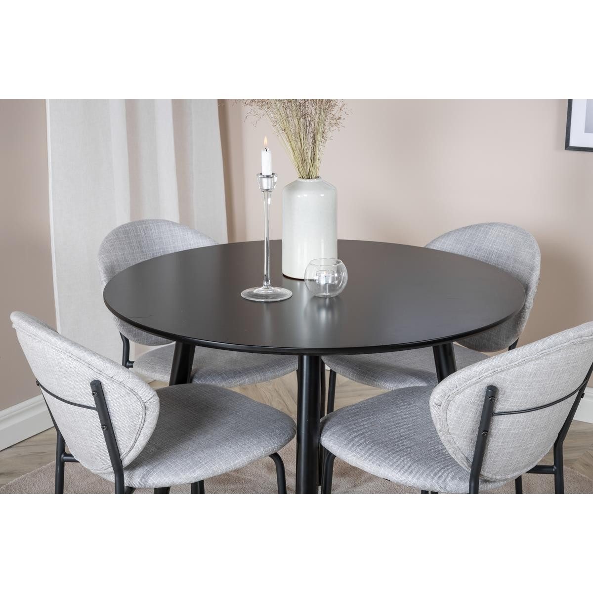 BOURGH Esstisch PLAZA runder Esstisch Ø100cm - Esszimmertisch in schwarz, F günstig online kaufen