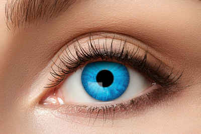 Eyecatcher Jahreslinsen Electro Blue Kontaktlinse mit Minus Sehstärken