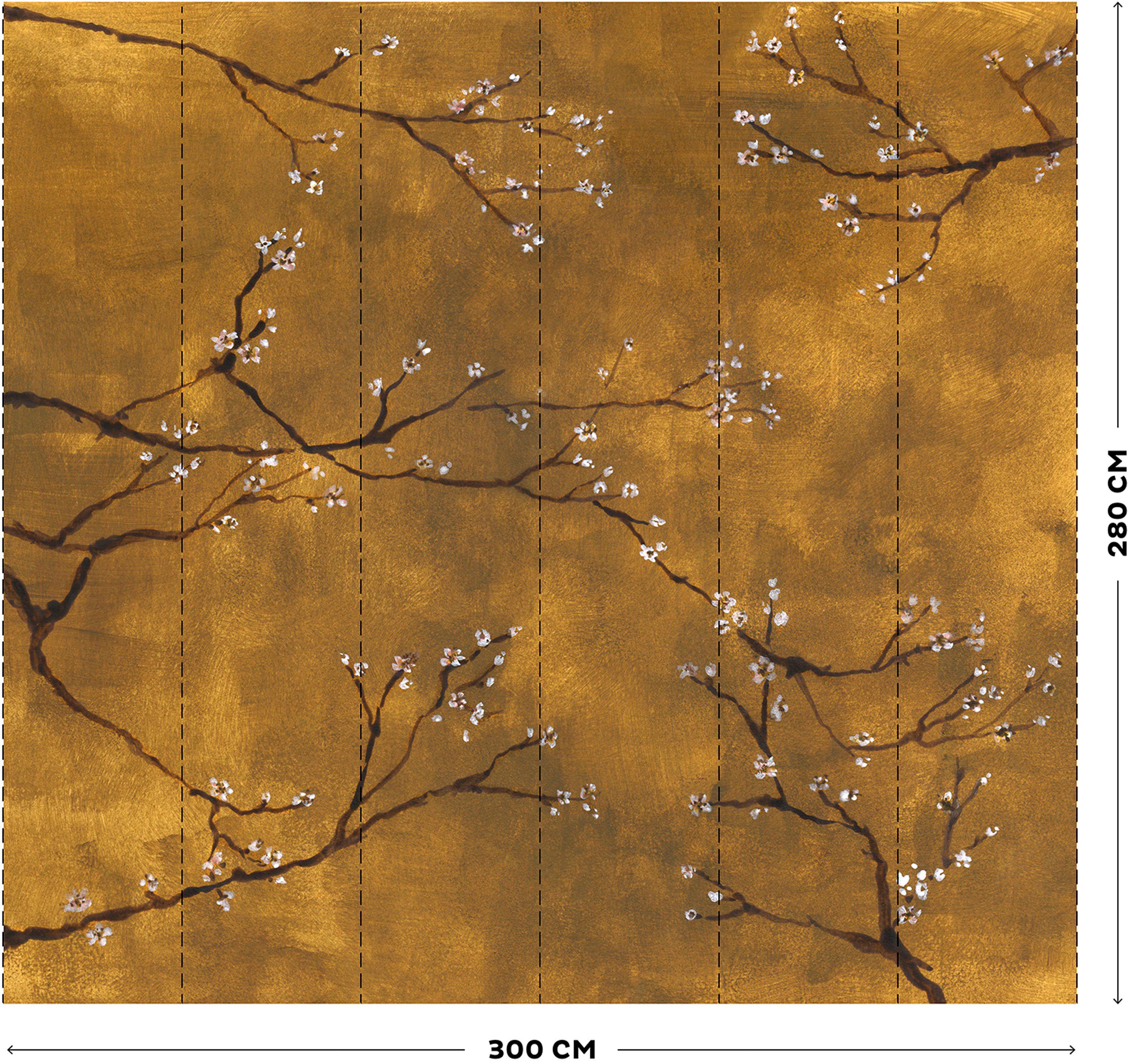 Art for the home Fototapete Chinese bloesem, glatt, geblümt, 280 cm Länge