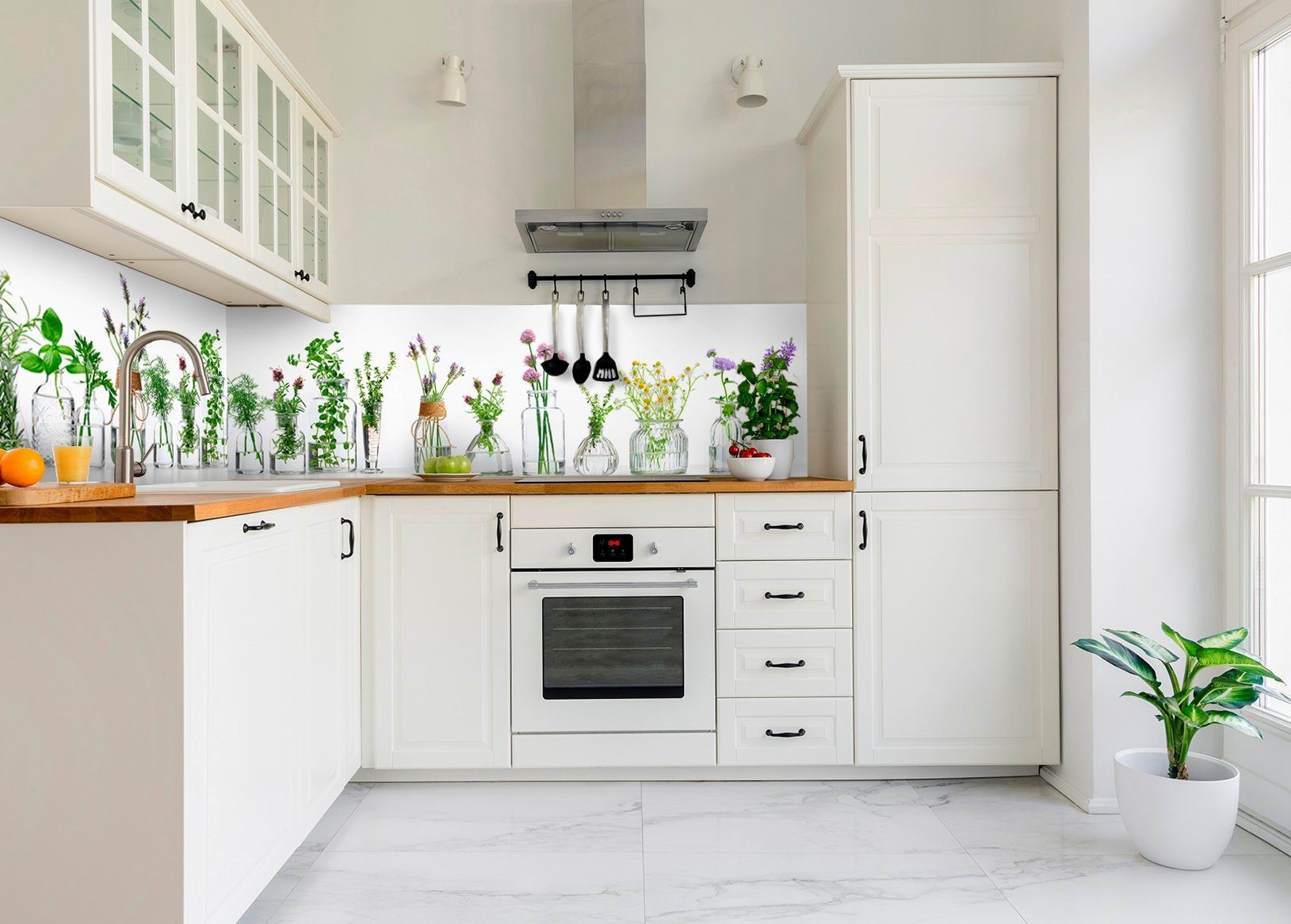 Rodnik Räume Direktdruck, hochwertig Küchenrückwand für mit alle UV- geeignet Kräuter,