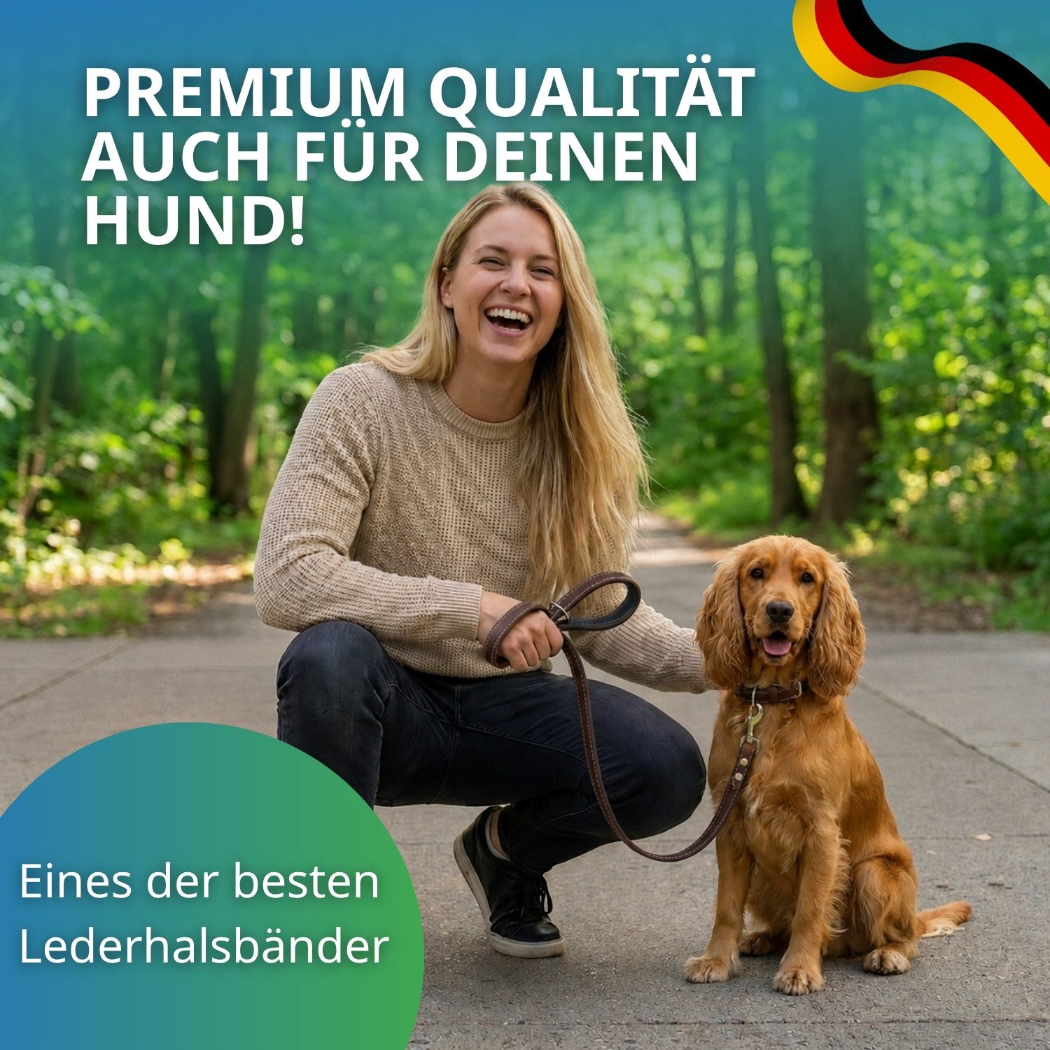 Activity4Dogs Hunde-Halsband große Hunde, Echtleder, 5-fach verstellbar, 4 Größen, verschiedene Farben, Größe M bis XL, jeweils 5-fach verstellbar