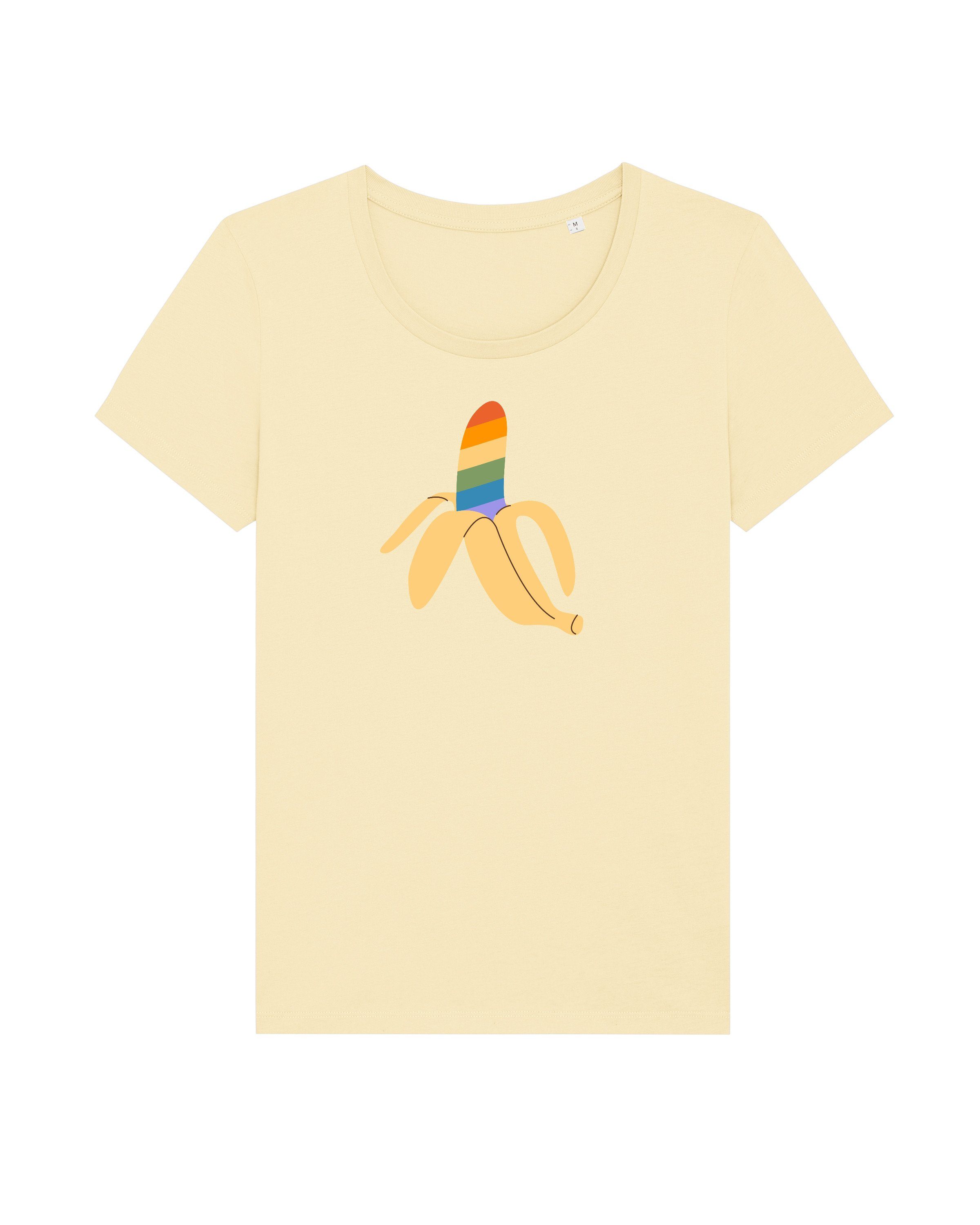 wat? Apparel Print-Shirt Rainbow Banana (1-tlg) Butter
