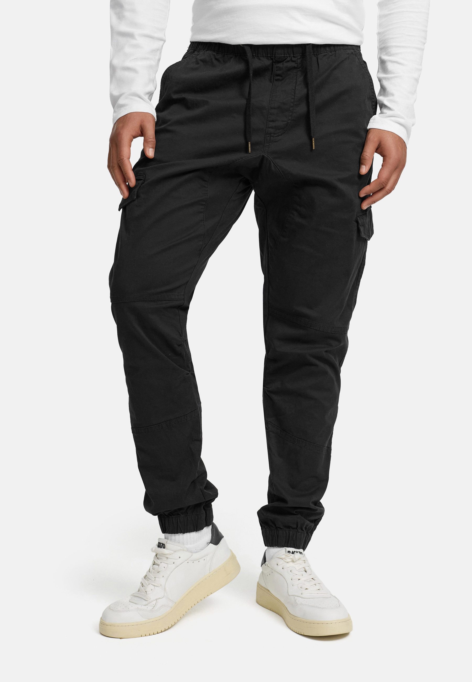 Indicode Stoffhose Herren INPillus Jogger-Pant mit elastischem Bund und Kordelzug