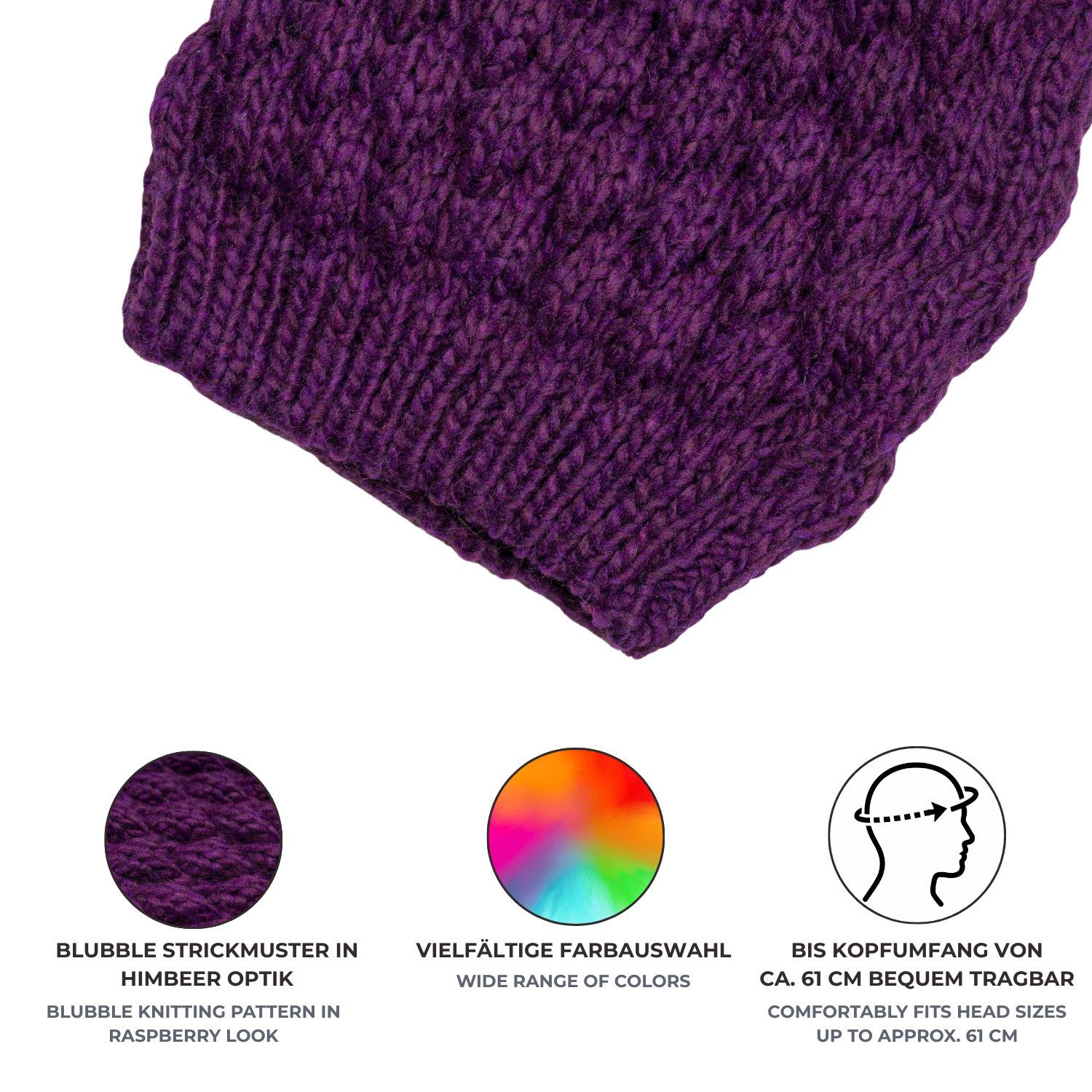 styleBREAKER Strickmütze Strickmütze mit Bubblemuster (1-St)