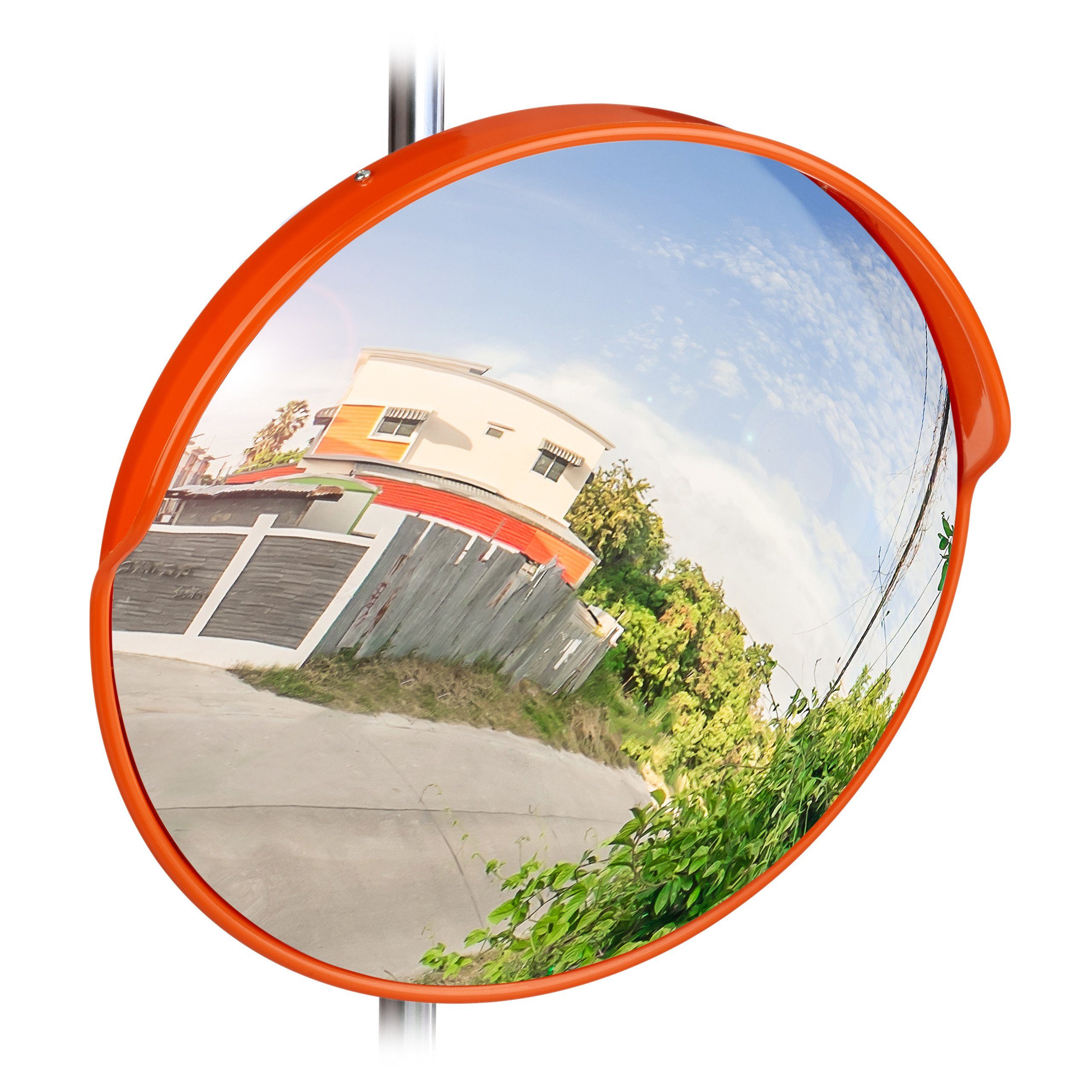 relaxdays Wandspiegel Verkehrsspiegel 45 cm, Rot günstig online kaufen
