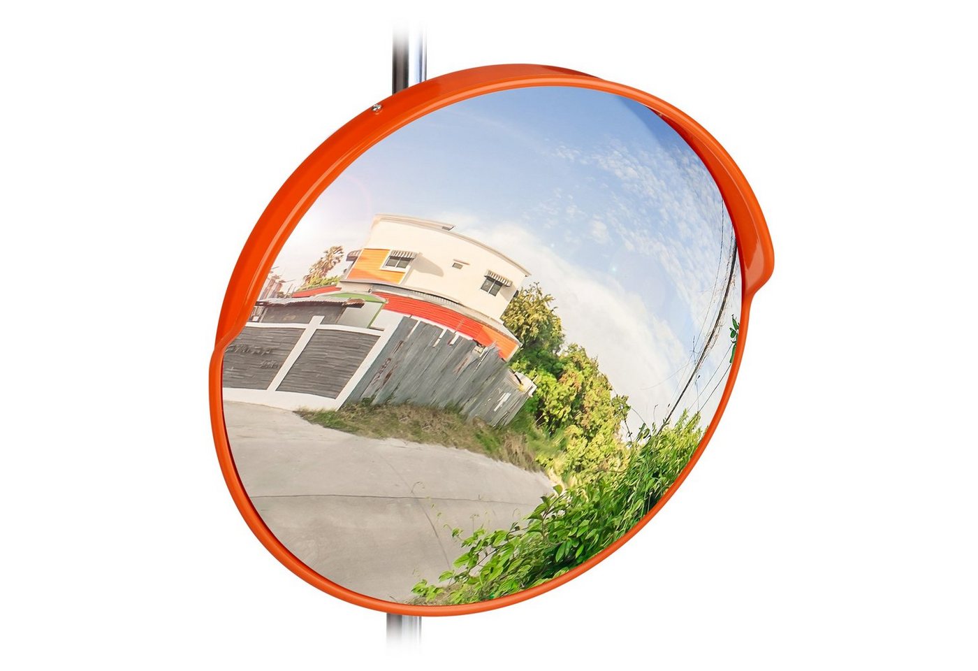 relaxdays Wandspiegel Verkehrsspiegel 45 cm (1-St), rot