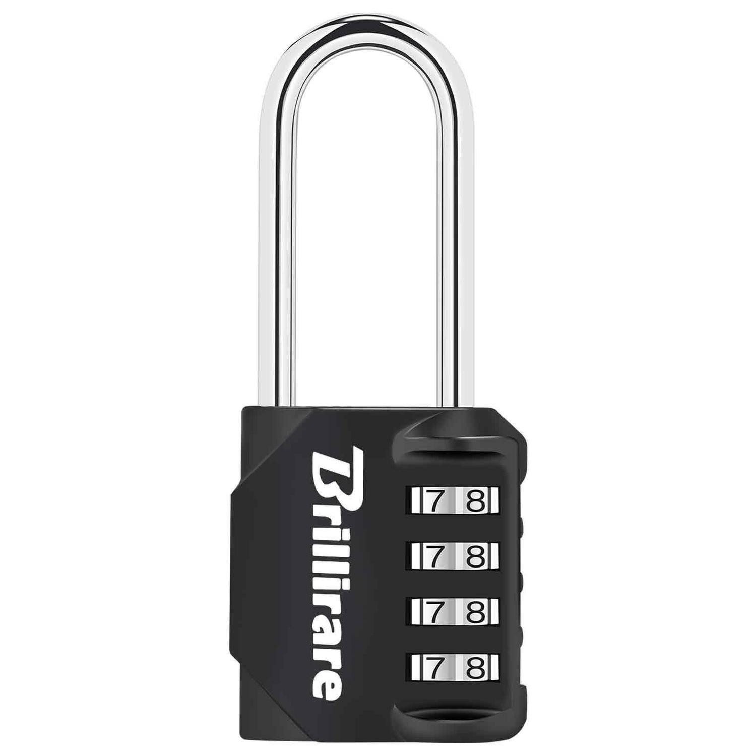 LuxusKollektion Vorhängeschloss Zahlenschloss 4-stellig 2er-Set Schwarz ...
