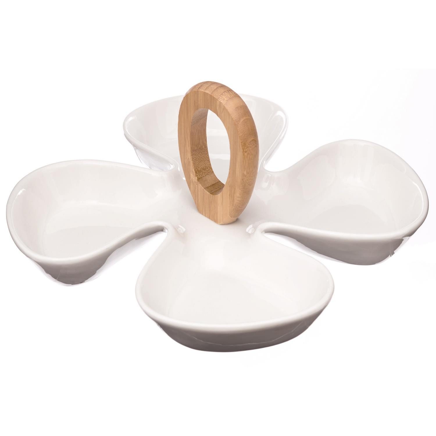 Secret de Gourmet Geschirr Serviergeschirr BLUME, 4 Schalen, Porzellan