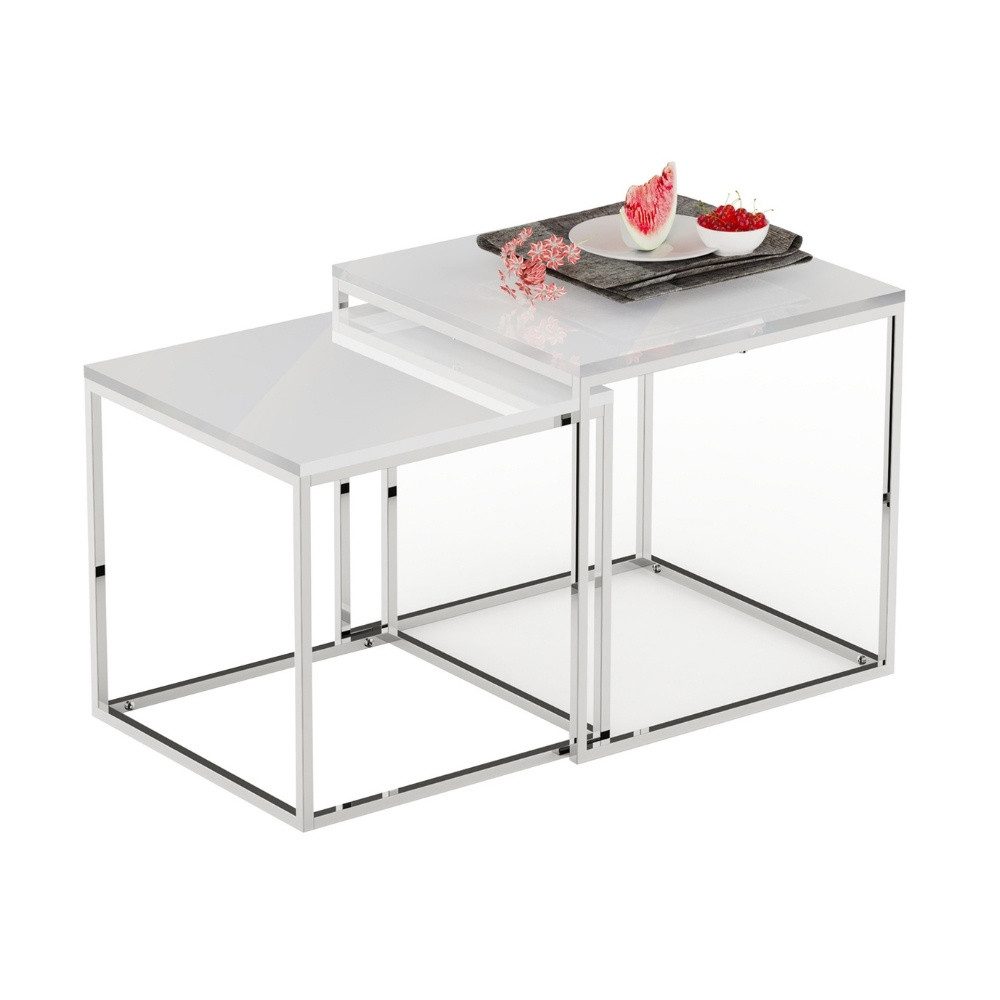 LebensWohnArt Beistelltisch 2er Set Design Beistelltisch günstig online kaufen