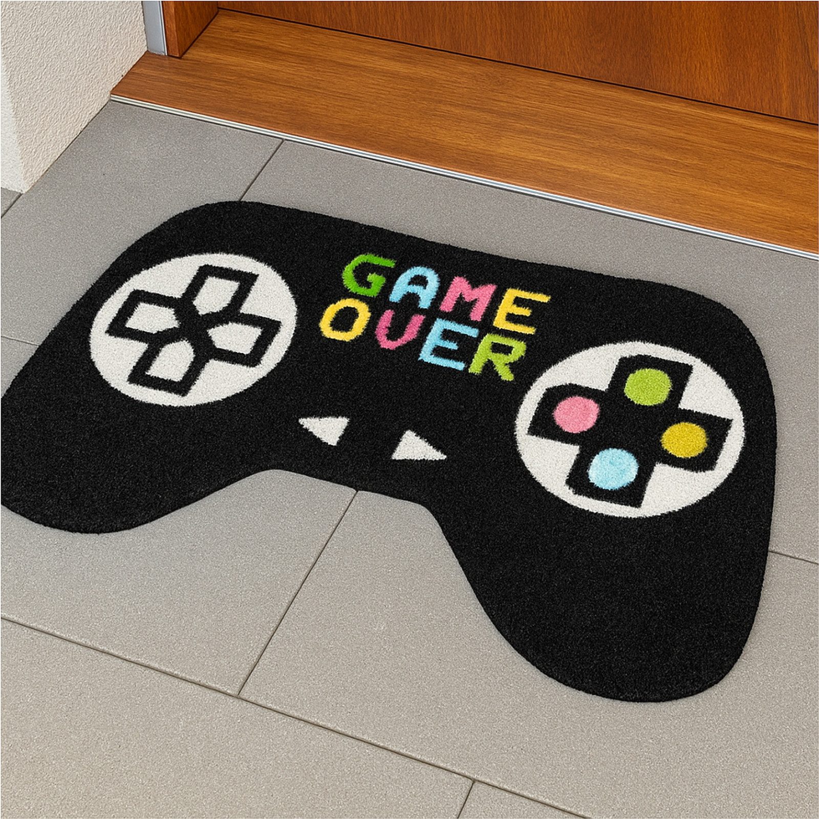Gravidus Fußmatte Fußmatte Game Over im Controller Design 60 x 39 cm, Höhe: 2 mm