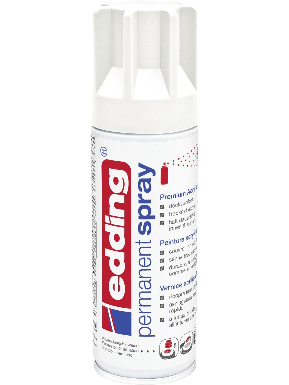 edding Sprühlack edding 5200 Permanent Spray Premium verkehrsweiß