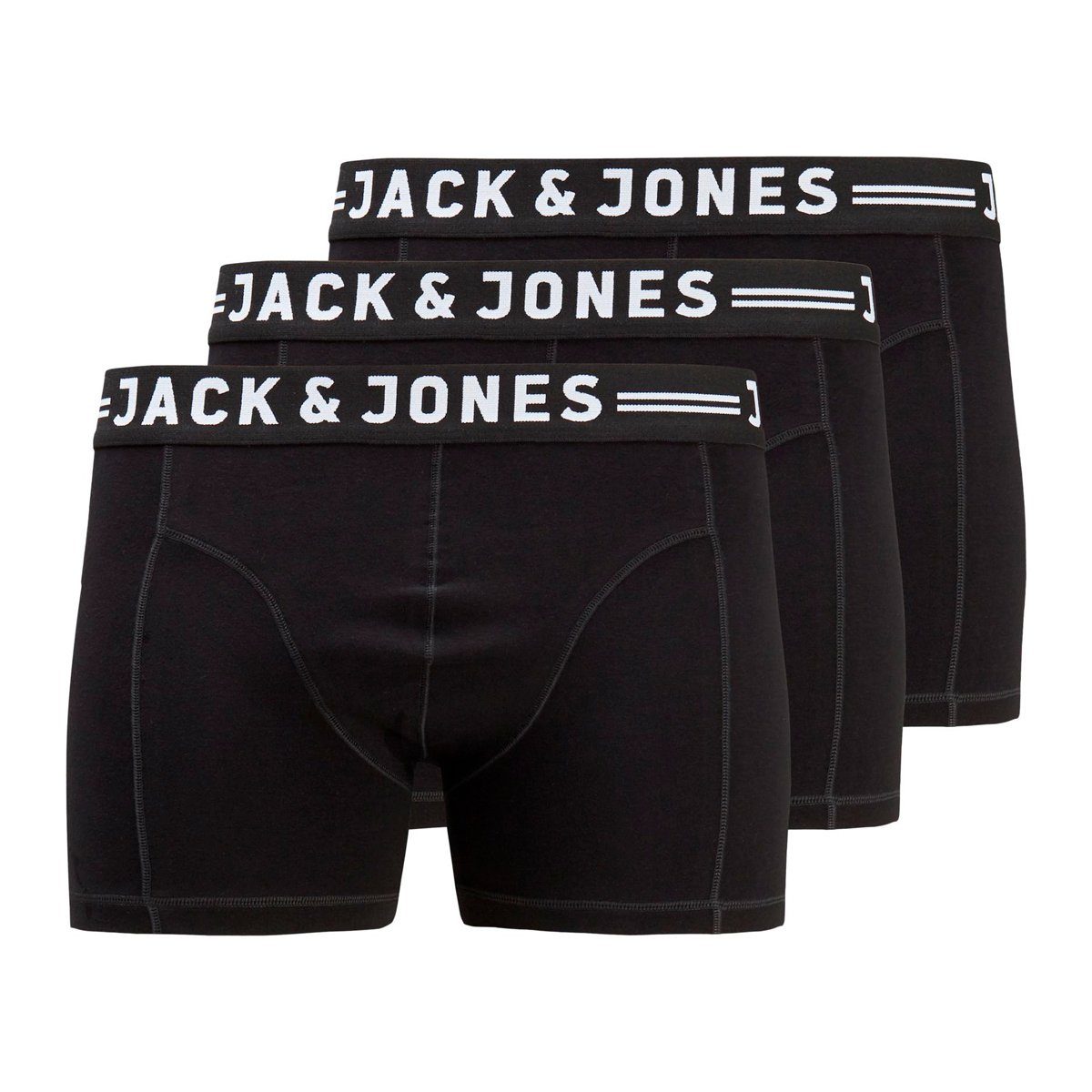 Jack & Jones PlusSize Retro Pants Jack&Jones 3er-Pack Pants schwarz XXL JACSENSE (Packung, 3-St., 3er-Pack)