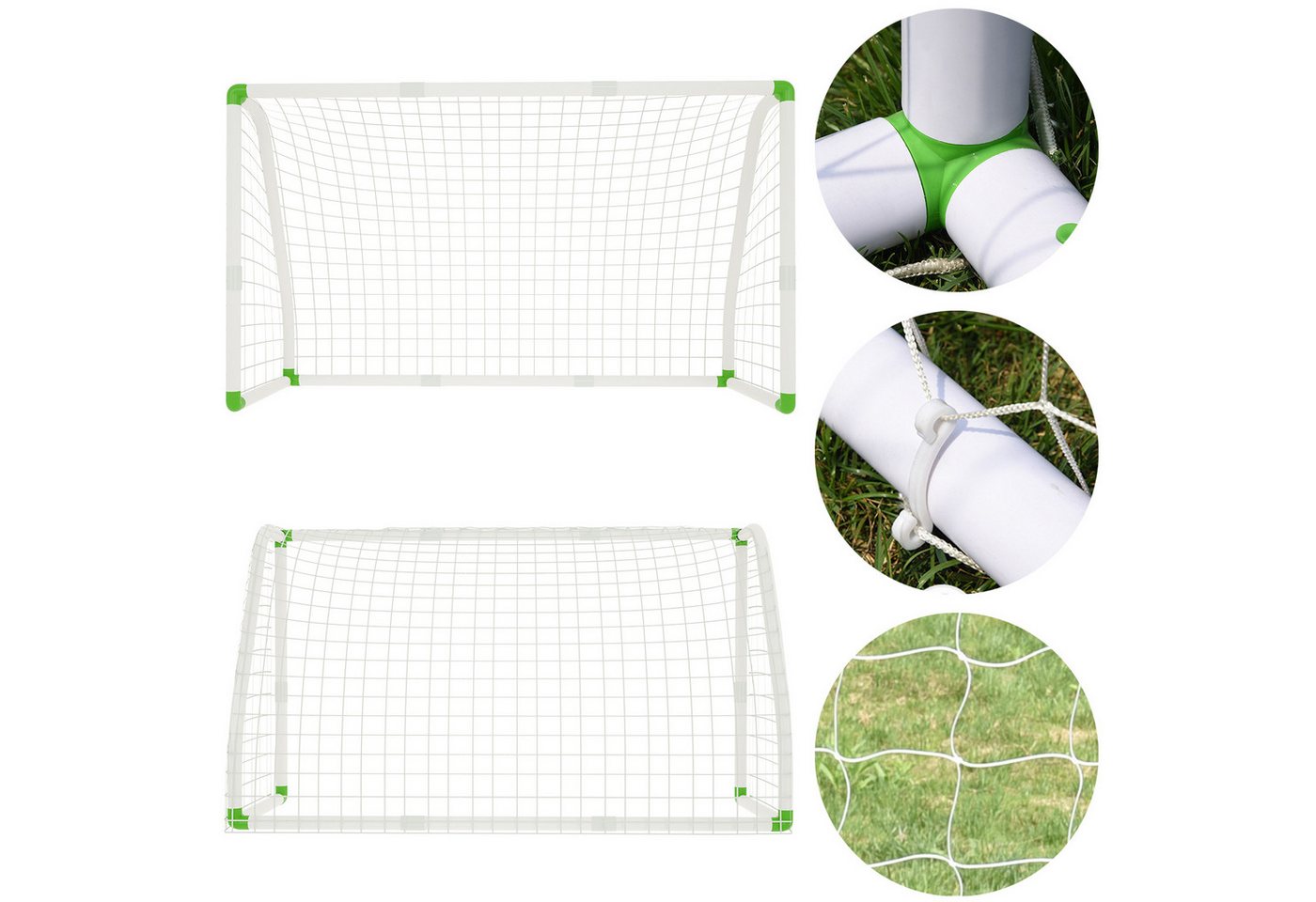 FIVMEN Fußballtor Fussballtore aus PVC Fussball Tor mit Netz Fussball Tor Ball Tore, für Kinder und Erwachsene, Garten, Park, Strand oder Halle