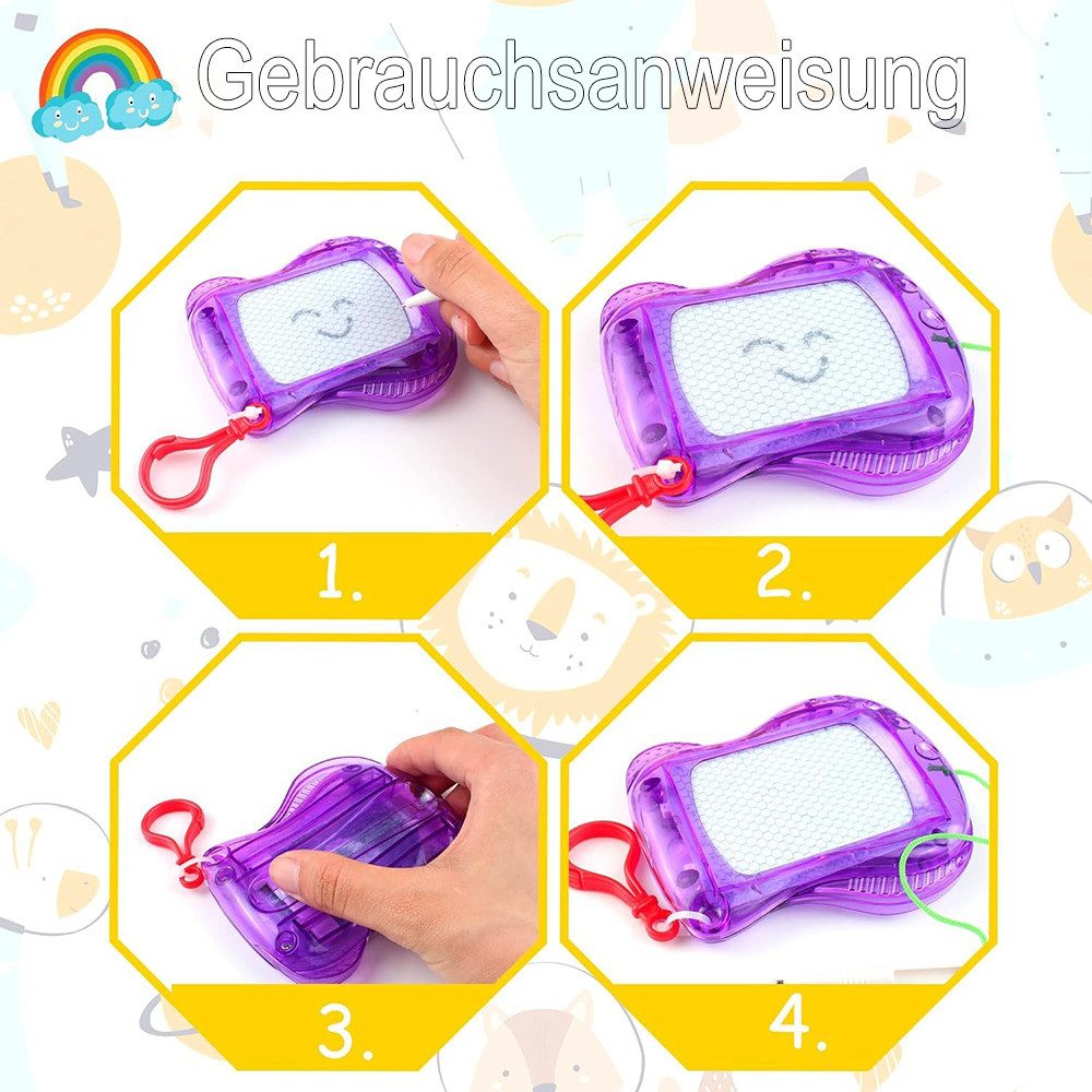 CLTYQ Zaubertafel Mitgebsel Kindergeburtstag Mini Maltafel Zaubertafel 12pcs, (12-tlg), Nützliche Gastgeschenke Kleinigkeiten Give Aways Tombola Preise