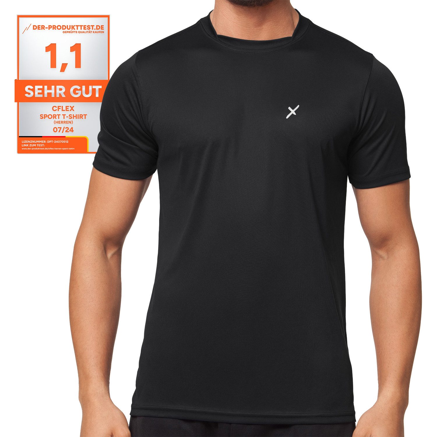 CFLEX Trainingsshirt Herren Sport Shirt Fitness T-Shirt Sportswear Collecti günstig online kaufen