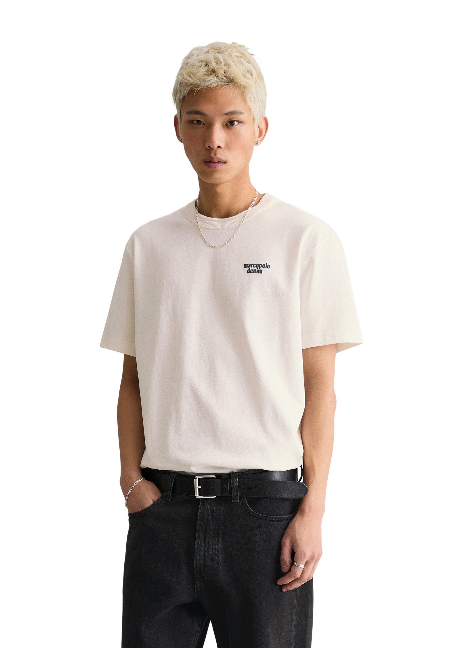 Marc O'Polo DENIM T-Shirt mit Rückenprint
