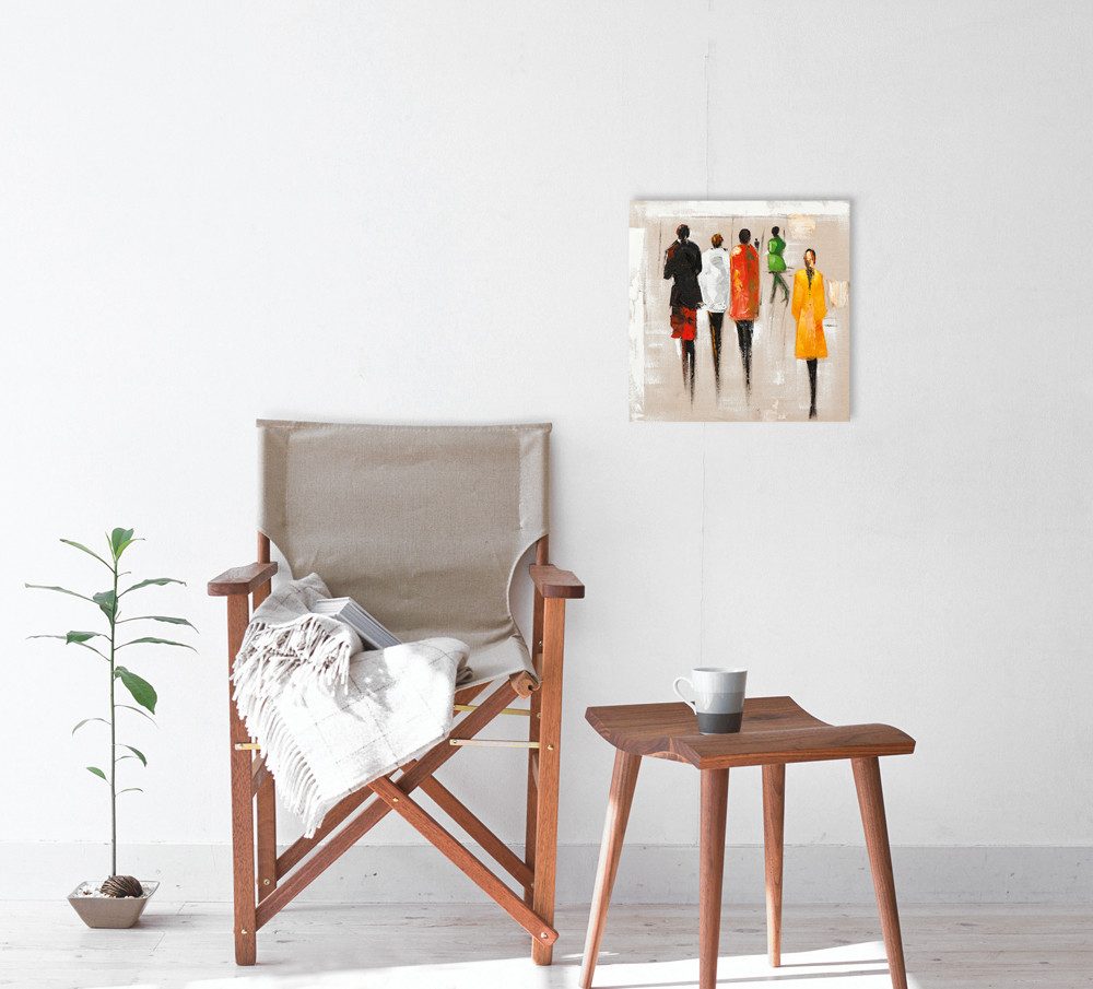 ArtUniverse Gemälde Leinwandbild Modenschau 40 x 40 cm, Menschenmotiv