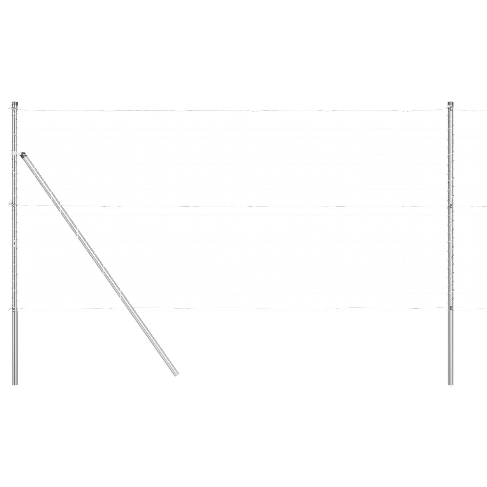 Zaunpfosten Zaunpfosten 26 Stk. Ø32 mm 200 cm Verzinkter Stahl