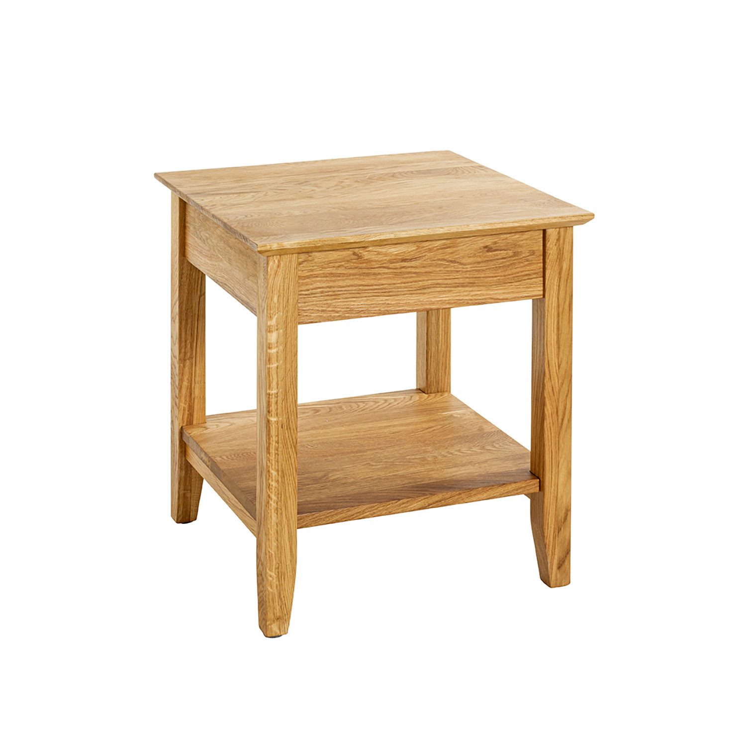 HAKU Beistelltisch Beistelltisch eiche - Sofatisch Massivholz - B 45 x H 52 x T 45 cm (1xBeistelltisch, Dekotisch - kleiner Tisch), Beistelltisch aus Massivholz, Sofatisch, Wohnzimmertisch