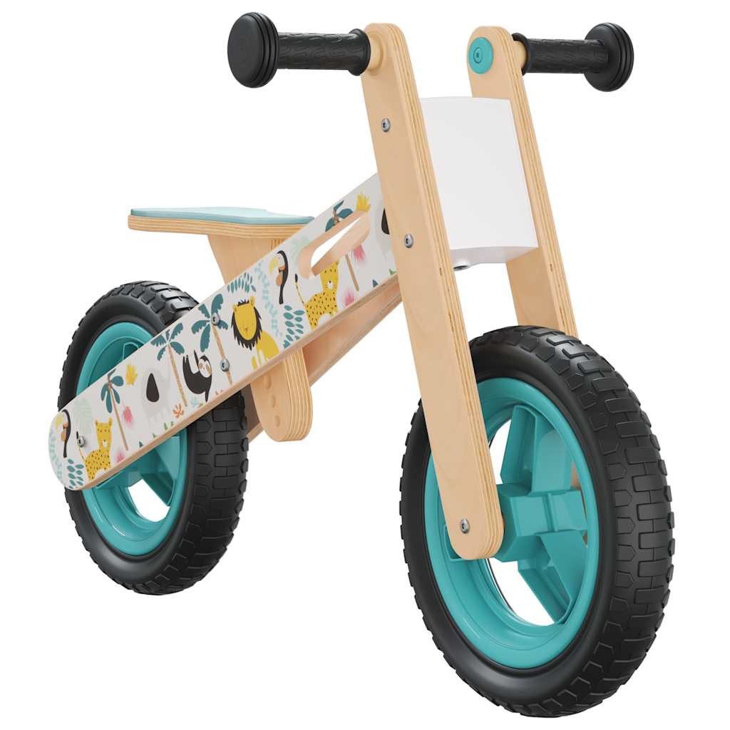 vidaXL Tretfahrzeug Laufrad für Kinder Blau Bedruckt