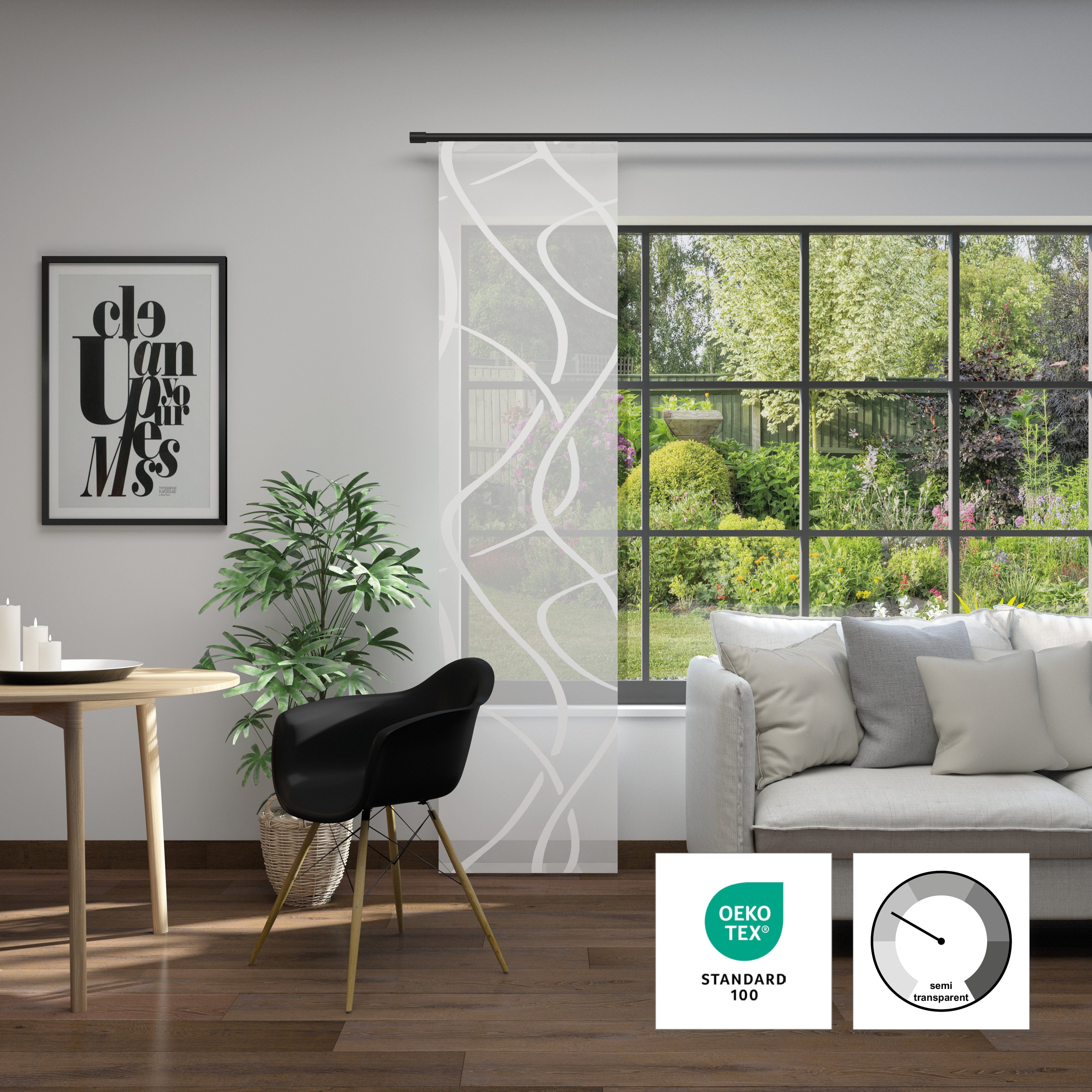 Neutex for you! Schiebegardine Vegas (1 St), Klettband, transparent, Scherli, HxB: 245x60, inkl. Befestigungszubehör