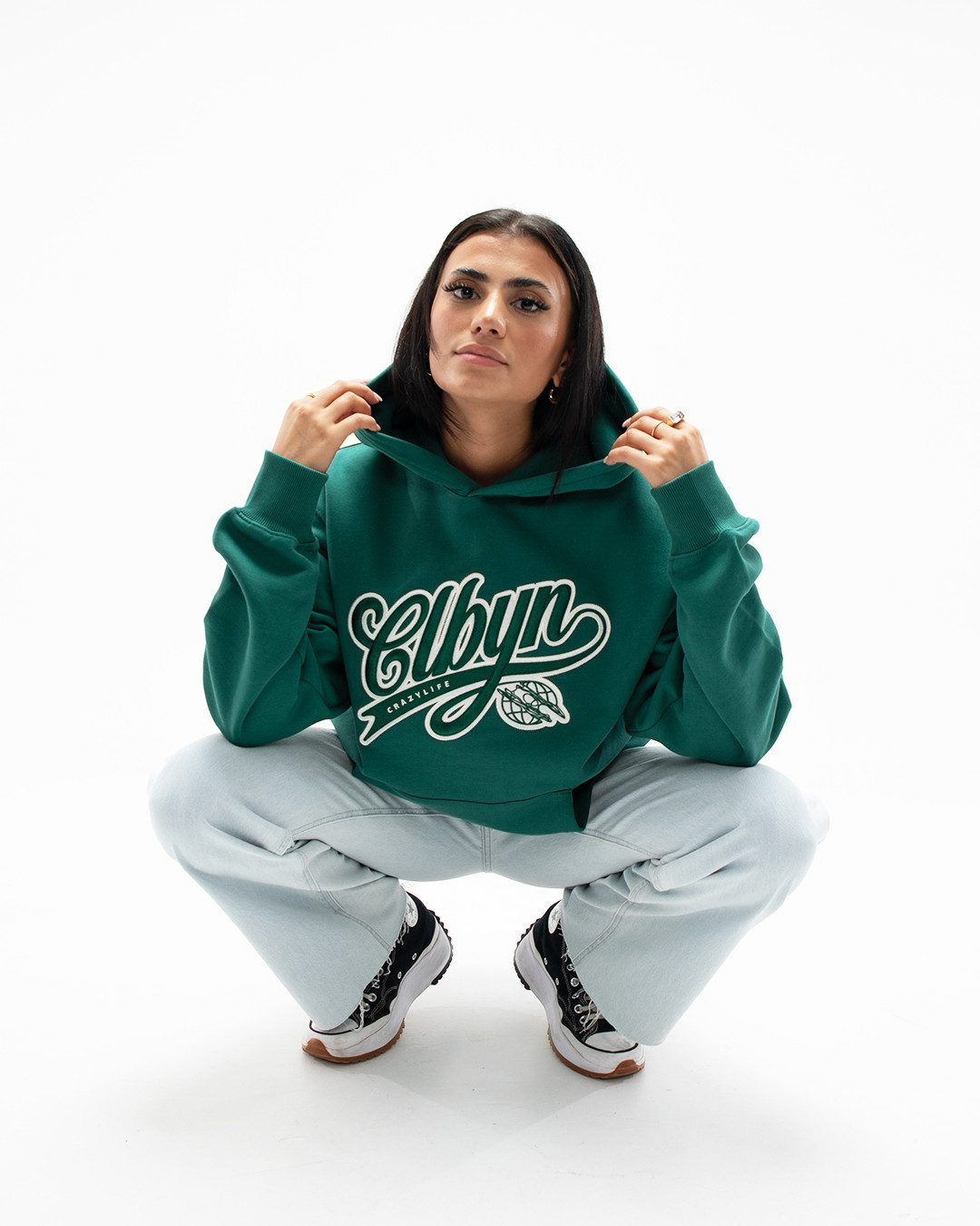 CLBYN® Kapuzenpullover Heavy Cotton Premium Hoodie – Unisex Oversize Kapuzenpullover Extra schwerer Oversize Hoodie mit hochwertiger Stickerei Heavy Cotton