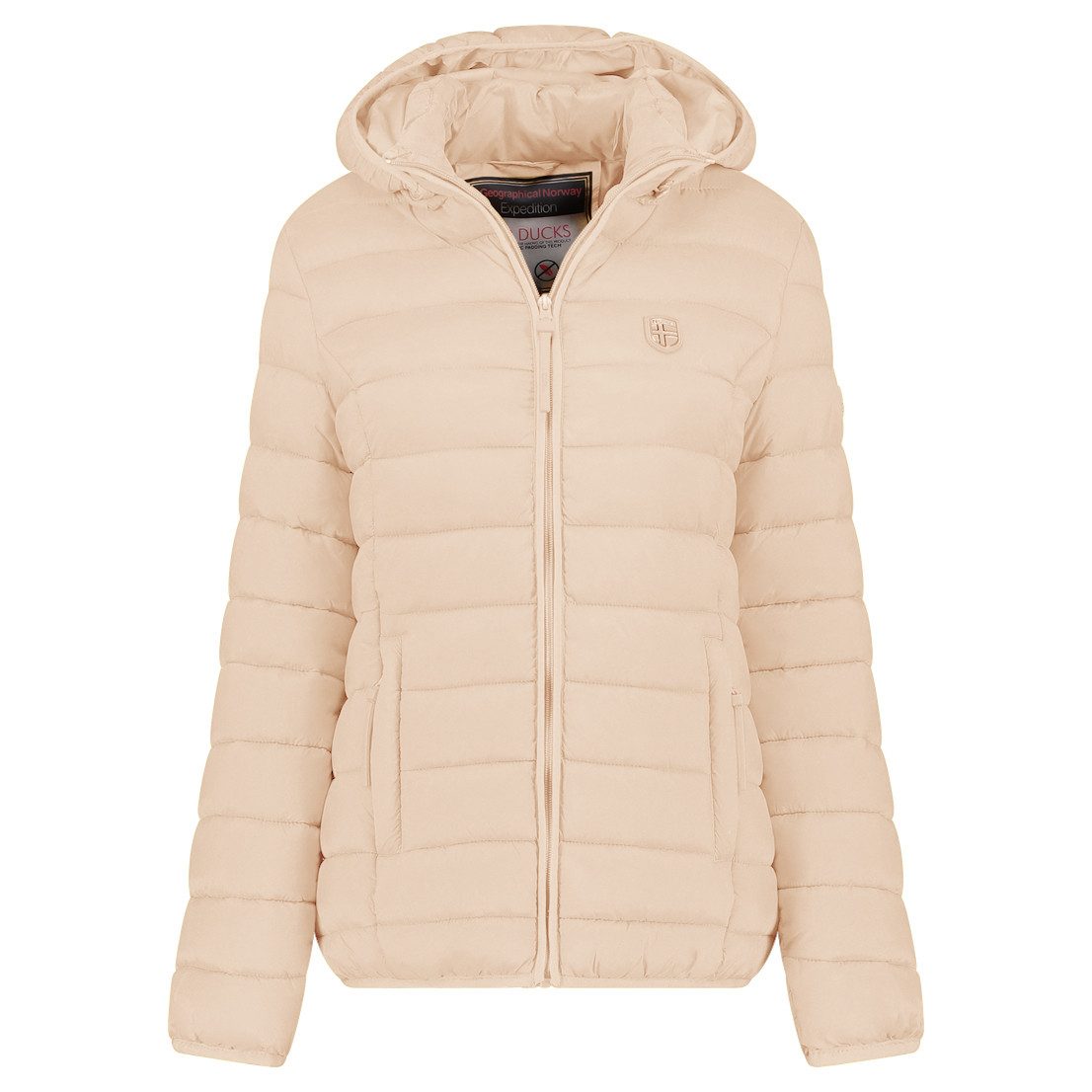 Geographical Norway Steppjacke Hochwertige Outdoorjacke Übergangsjacke Leicht mit Kapuze