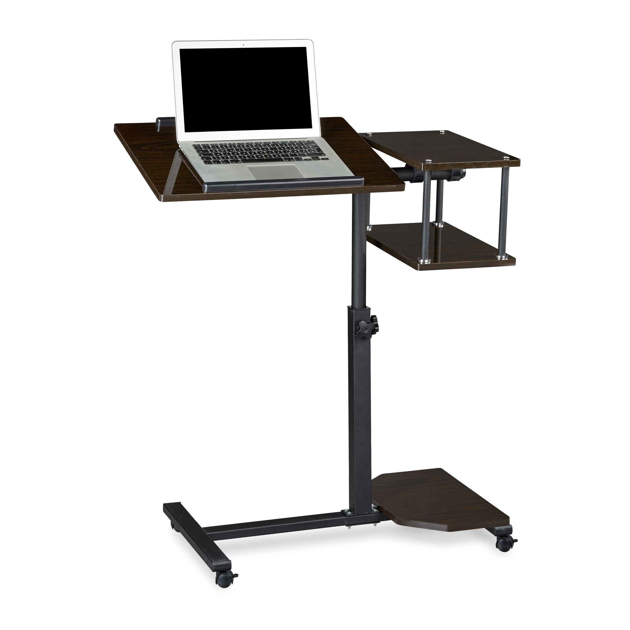 relaxdays Laptoptisch höhenverstellbar XL, Schwarz günstig online kaufen