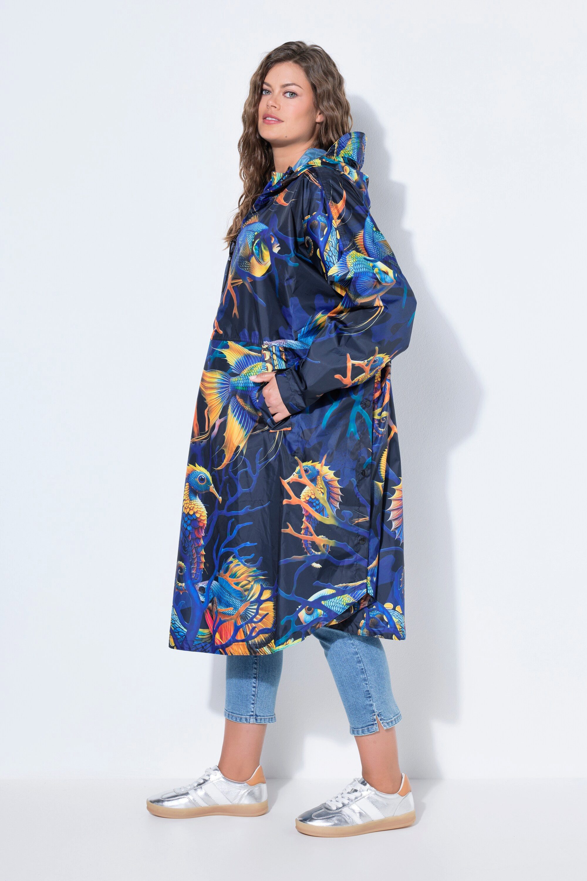 Laurasøn Funktionsjacke Funktions-Regencape Unisex Print Kapuze – Bild 5 von 5