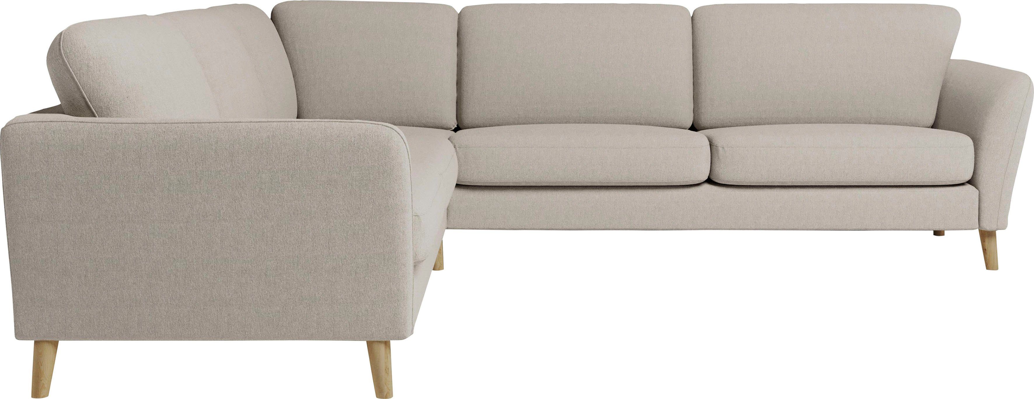 Home affaire Ecksofa "MARSEILLE 278/278 cm, L-Form, Webstoff, Flachgewebe, günstig online kaufen