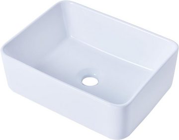 YOLEO Waschbecken Mini Aufsatzwaschbecken Keramik für Badezimmer Waschtisch 40x30 cm