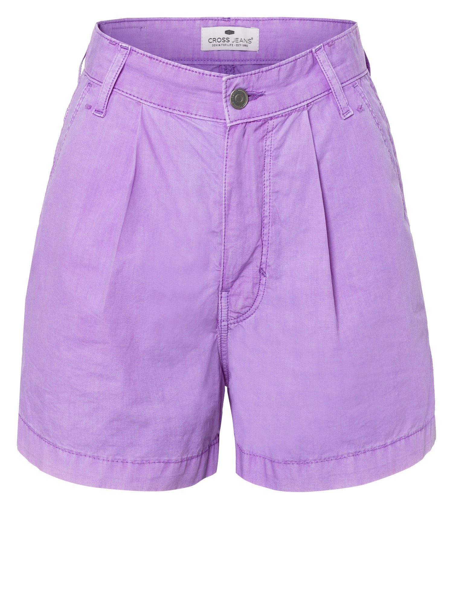 CROSS JEANS® Stretch-Jeans CROSS JEANS PLEATED CHINO SHORT lilac B596-011