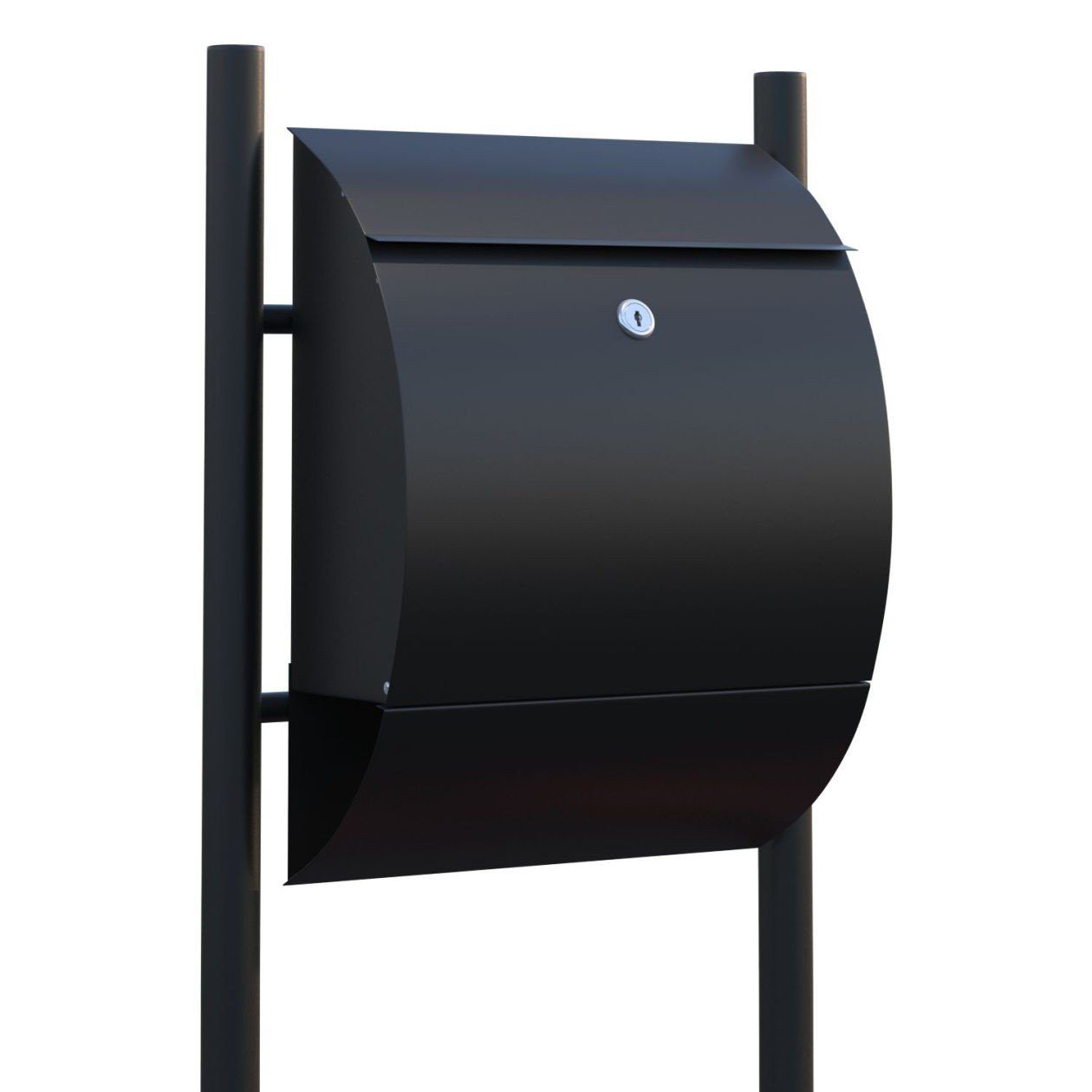 Bravios Briefkasten Standbriefkasten Sunshine Schwarz