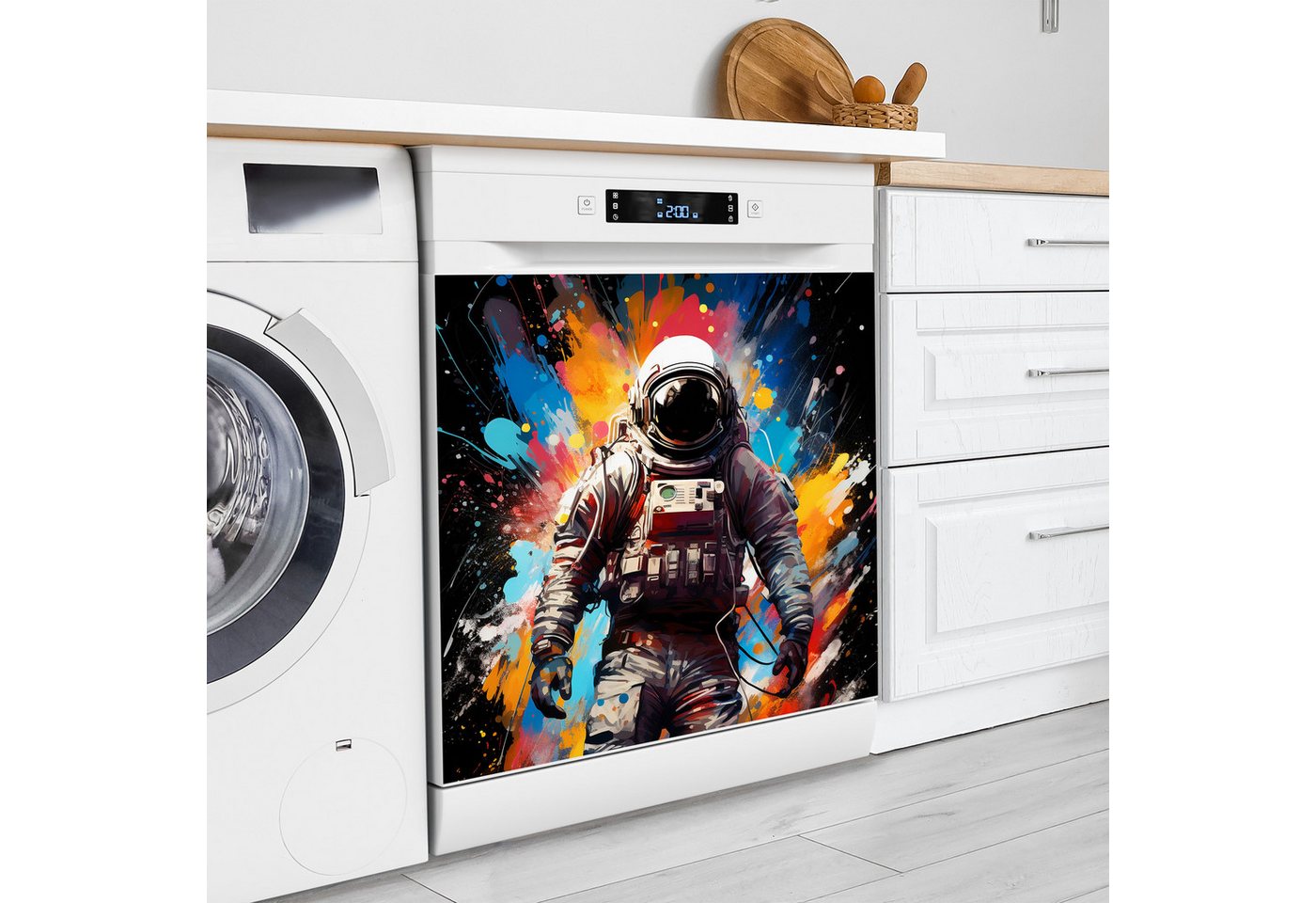 Thumbnail - DEQORI Magnetfolie 'Galaktische Visionen', Spülmaschine Magnetmatte magnetisch Magnetfolie Folie Schutz