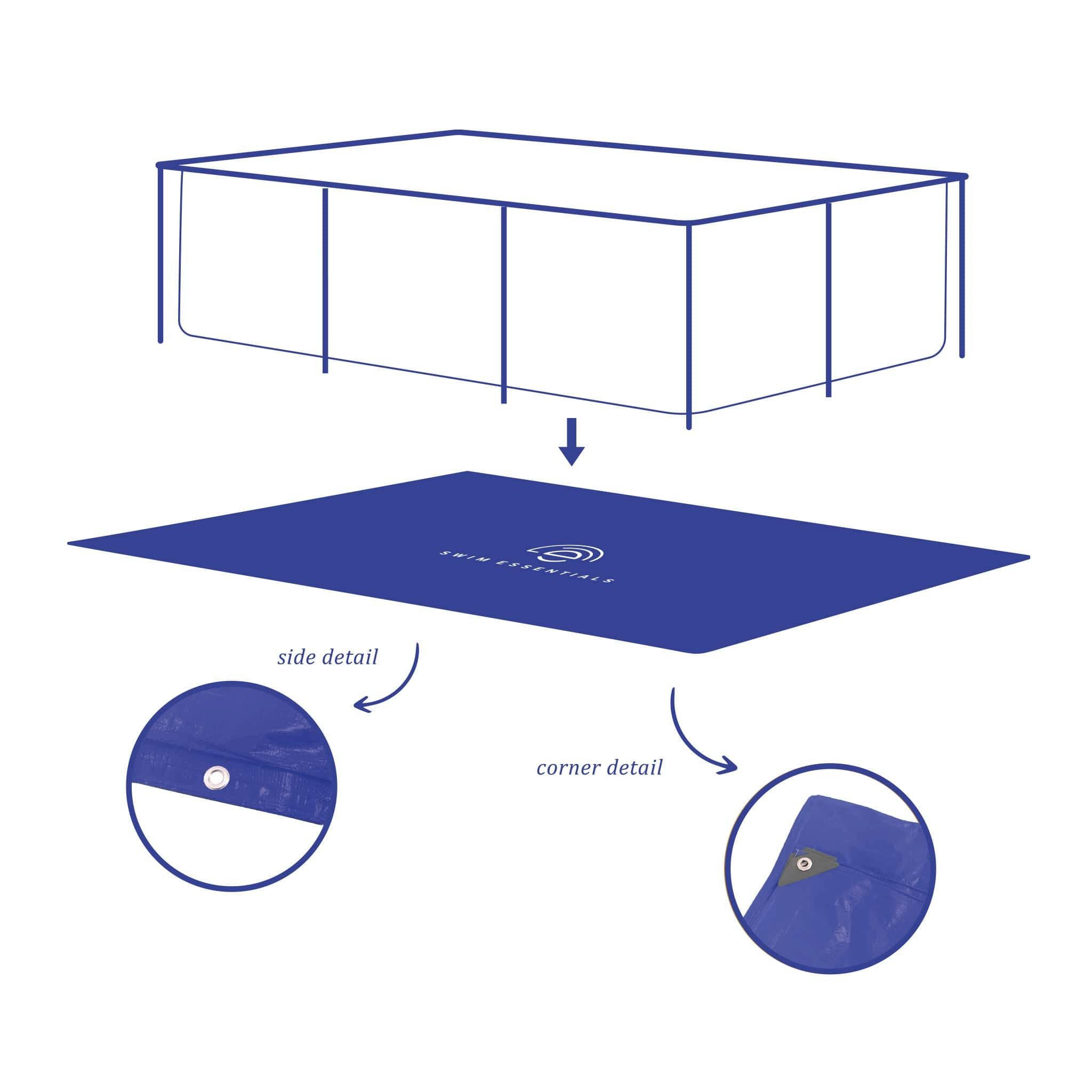 Swim Essentials Pool-Abdeckplane Swim Essentials Pool Bodenplane dunkelblau elegance, 260 x 160cm