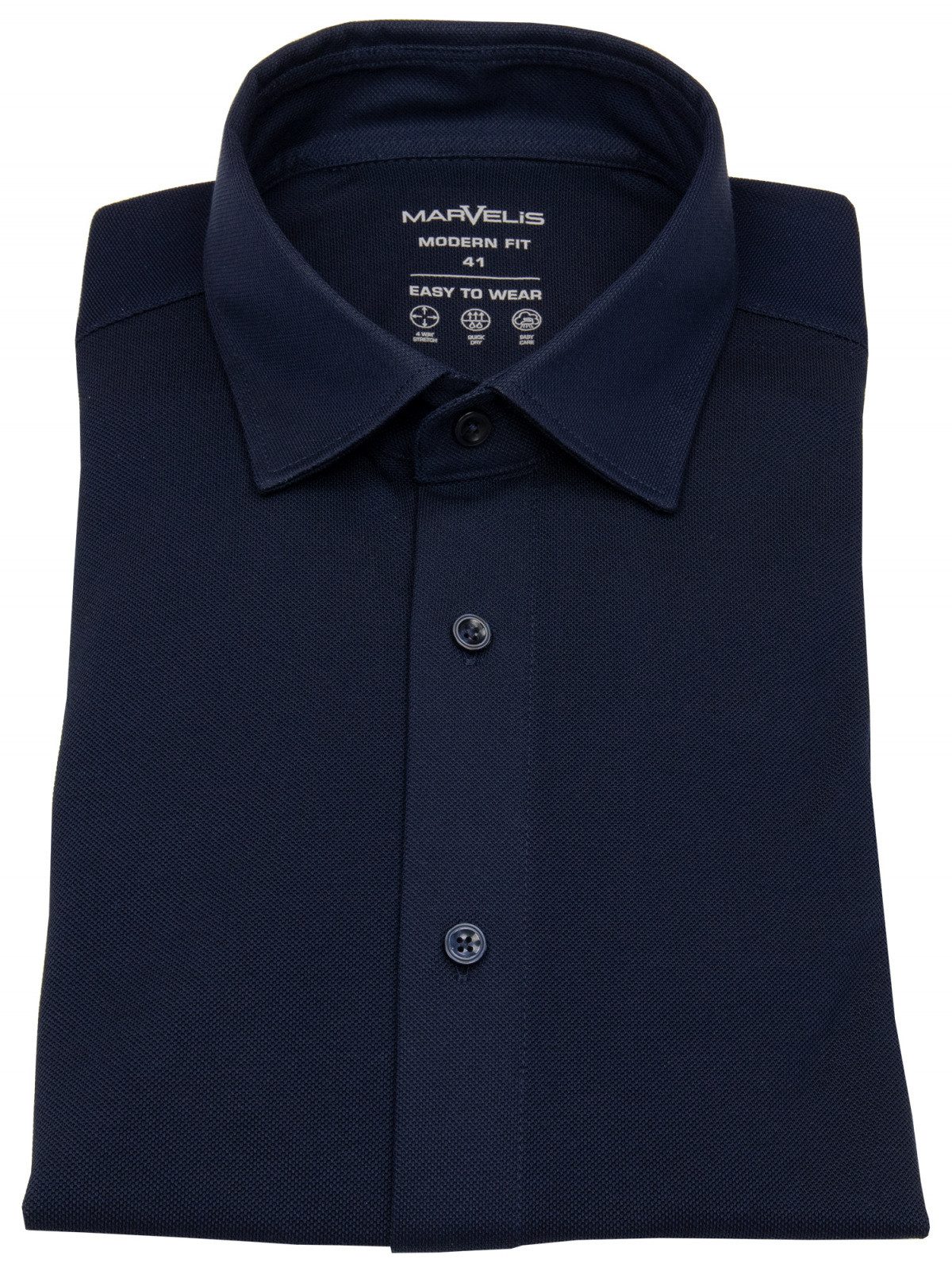 MARVELIS Langarmhemd Modern Fit leicht tailliert günstig online kaufen