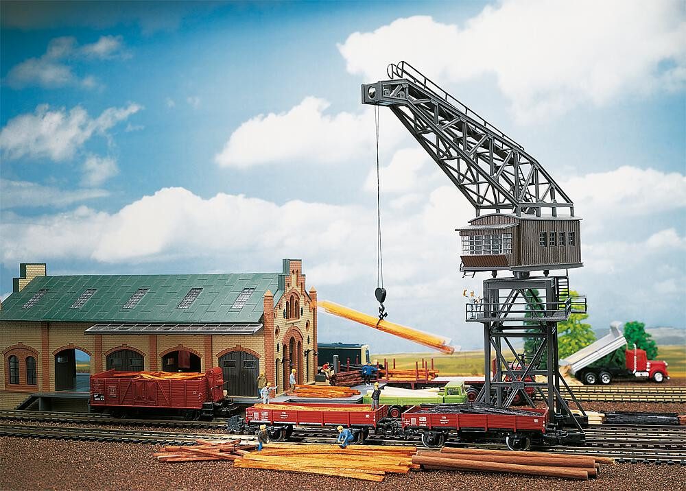 Faller Modelleisenbahn-Gebäude Faller H0 120162 Gebäude-Bausatz Portalkran Industriegebäude 1:87, Spur H0
