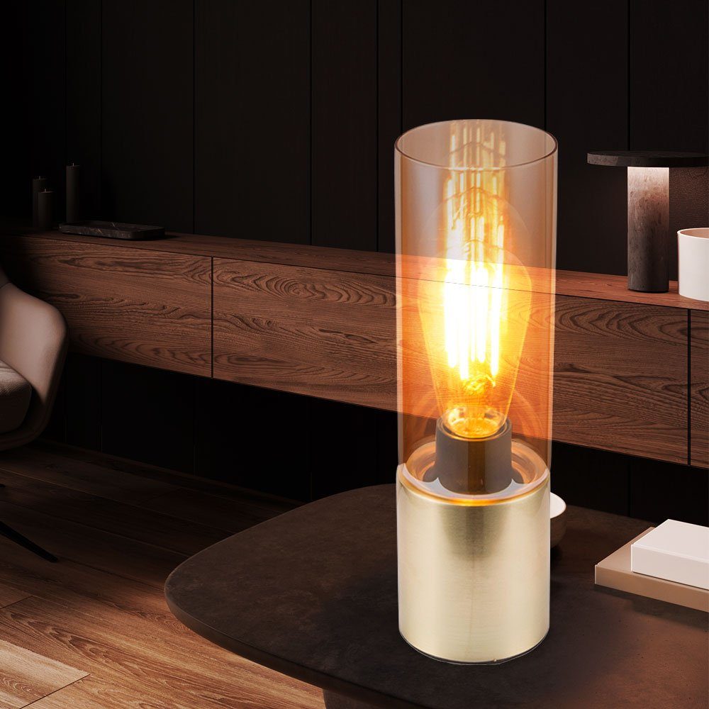 etc-shop LED Tischleuchte, Leuchtmittel nicht inklusive, Tischleuchten Wohnzimmer Nachttischlampe Leselampe Touchschalter | Tischlampen