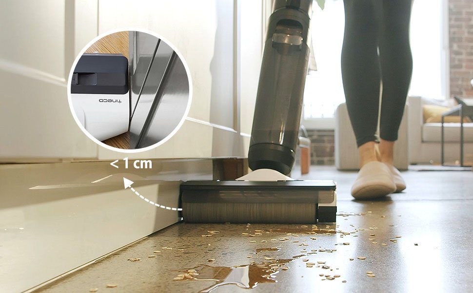 Tineco Nass-Trocken-Sauger Floor One S5 Extreme Nass-Trocken-Staubsauger, mit Kantenreinigung, 220 W, automatische Anpassung der Saugleistung, mit Selbstreinigung, kabellos