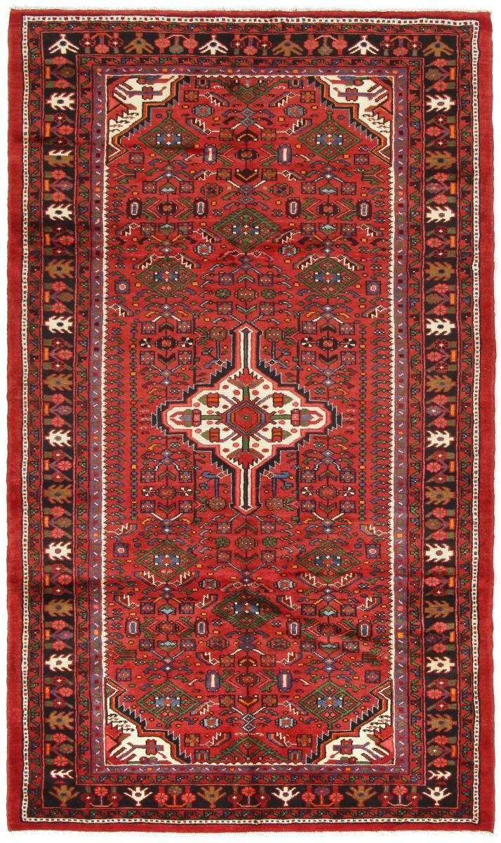 Orientteppich Hamadan 169x301 Handgeknüpfter Orientteppich / Perserteppich, Nain Trading, rechteckig, Höhe: 8 mm