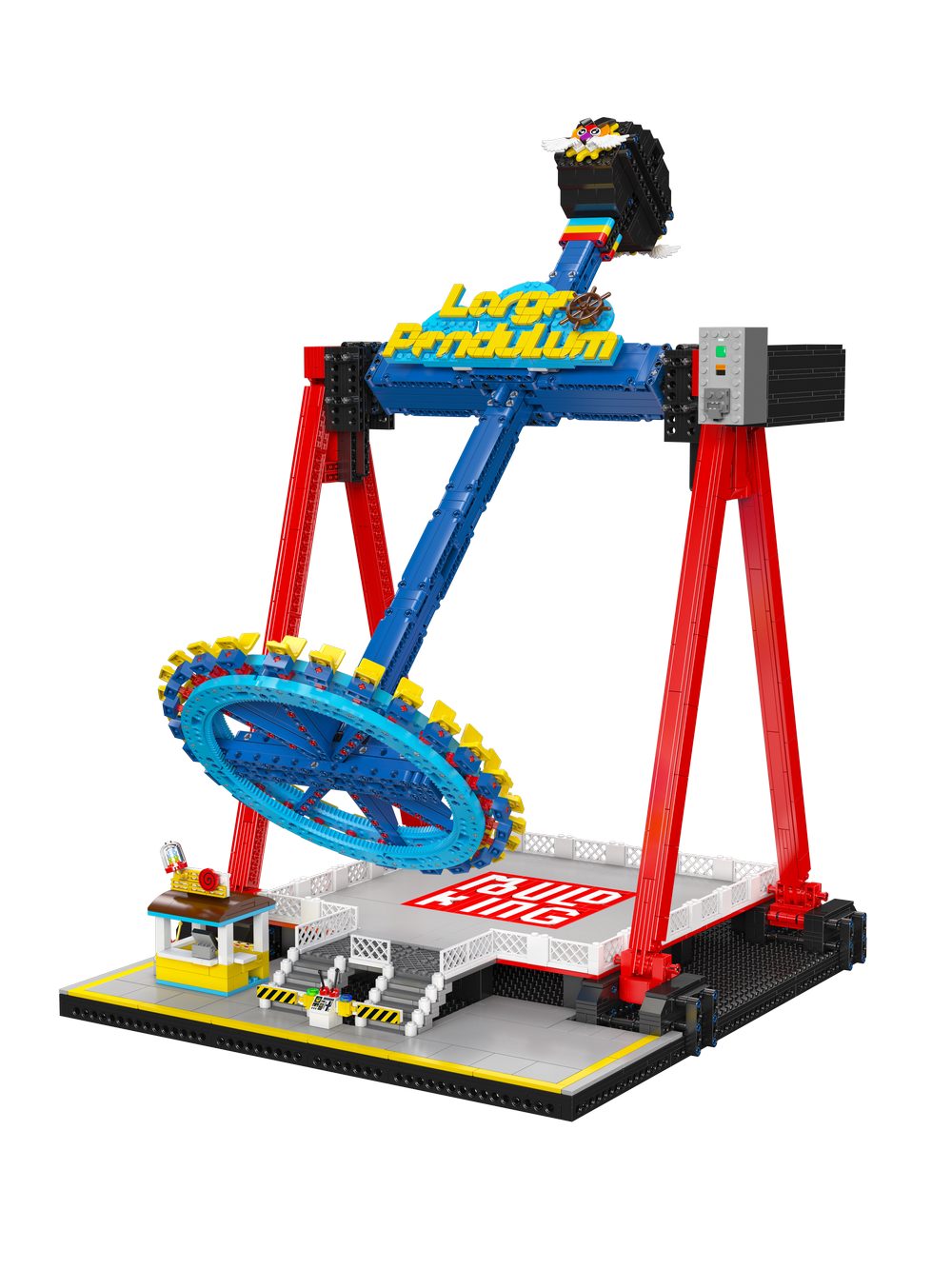 Mould King Motorisiertes großes Pendelkarussell Spielbausteine, (2192 St), 2192 Teile, Bausatz