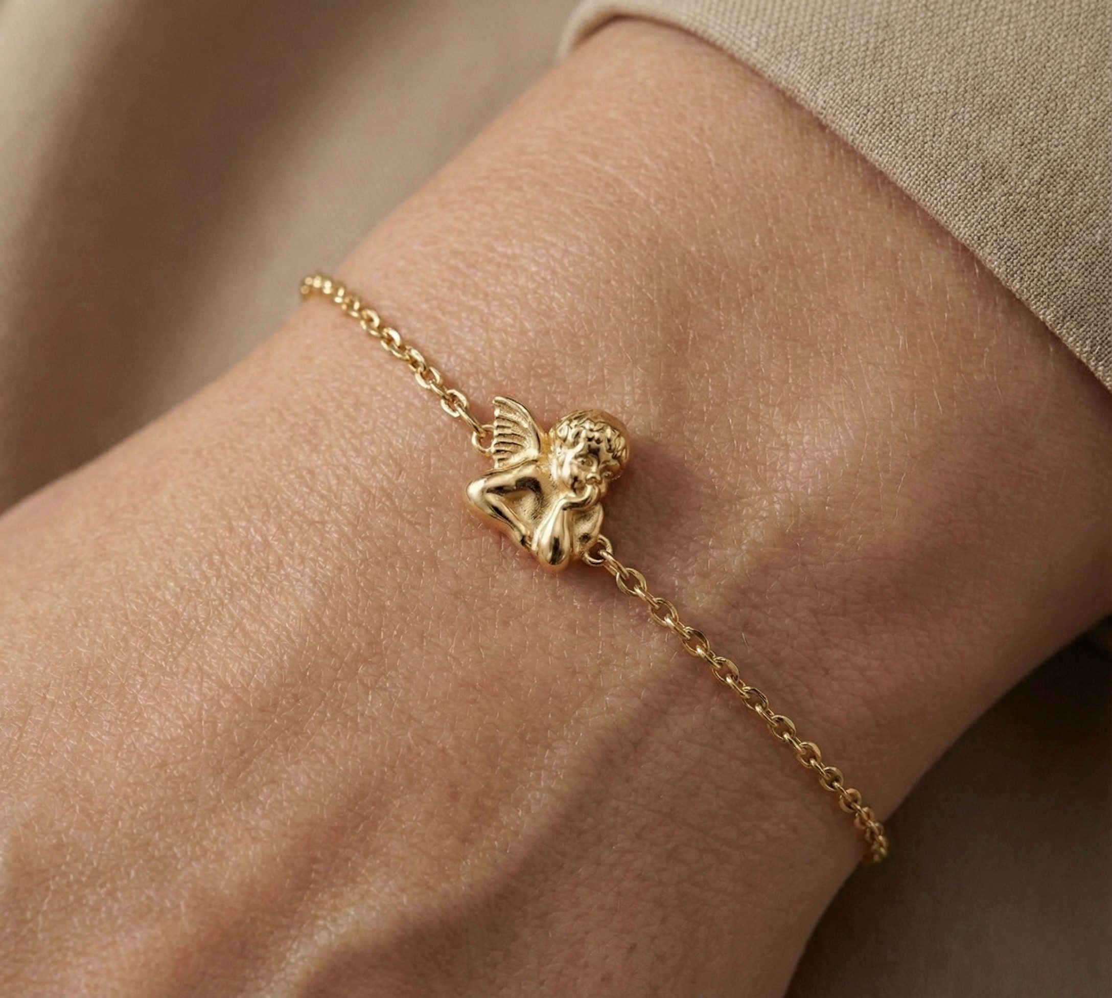 Suzan Gold Goldarmband Suzan Gold® 375 Echtgold Armband mit Engel Anhänger günstig online kaufen