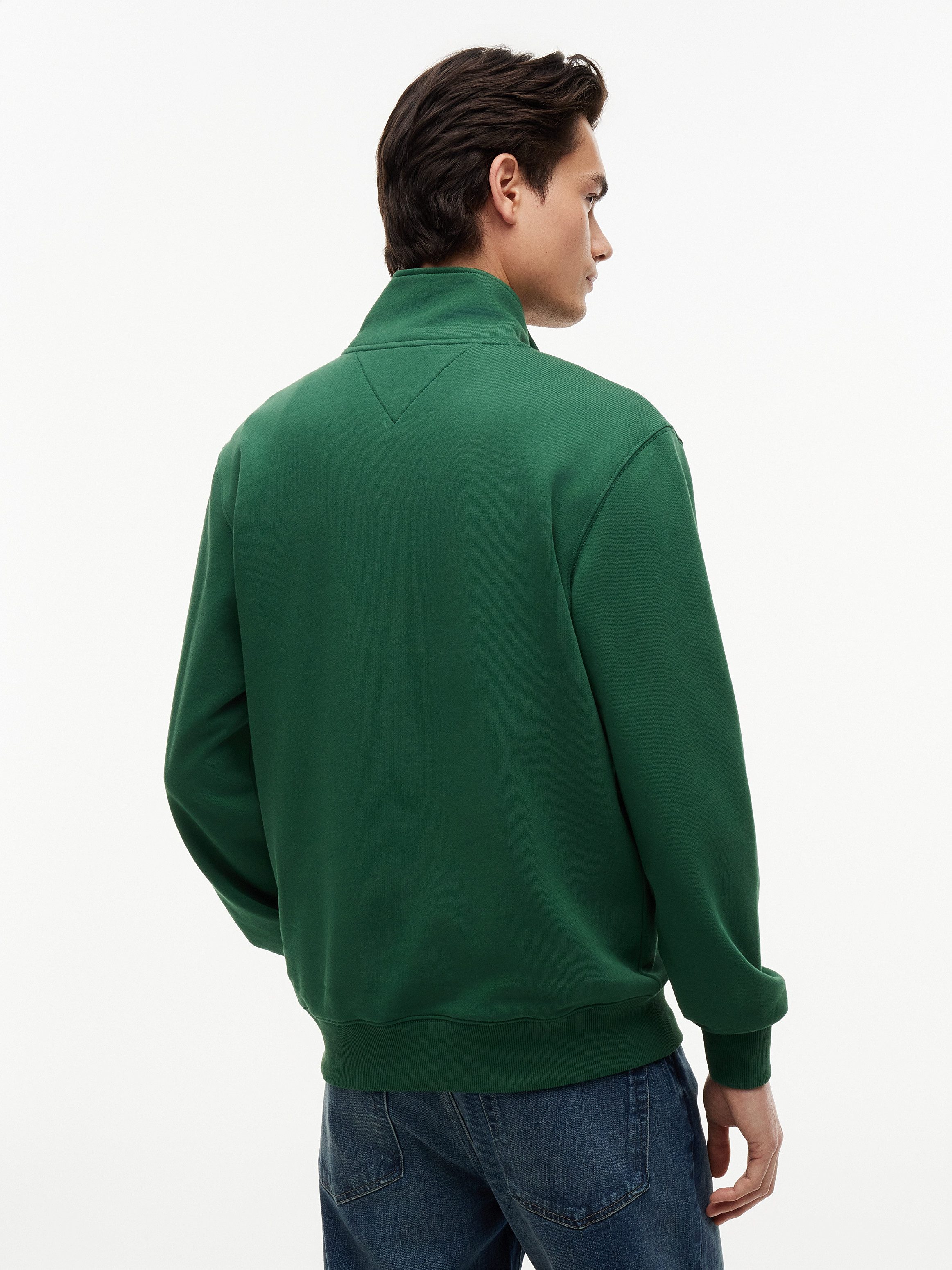 Tommy Hilfiger Sweatshirt ESSENTIAL TERRY NEW 1/4 ZIP Quarter-Zip aus Terry mit Flag – Bild 2 von 5