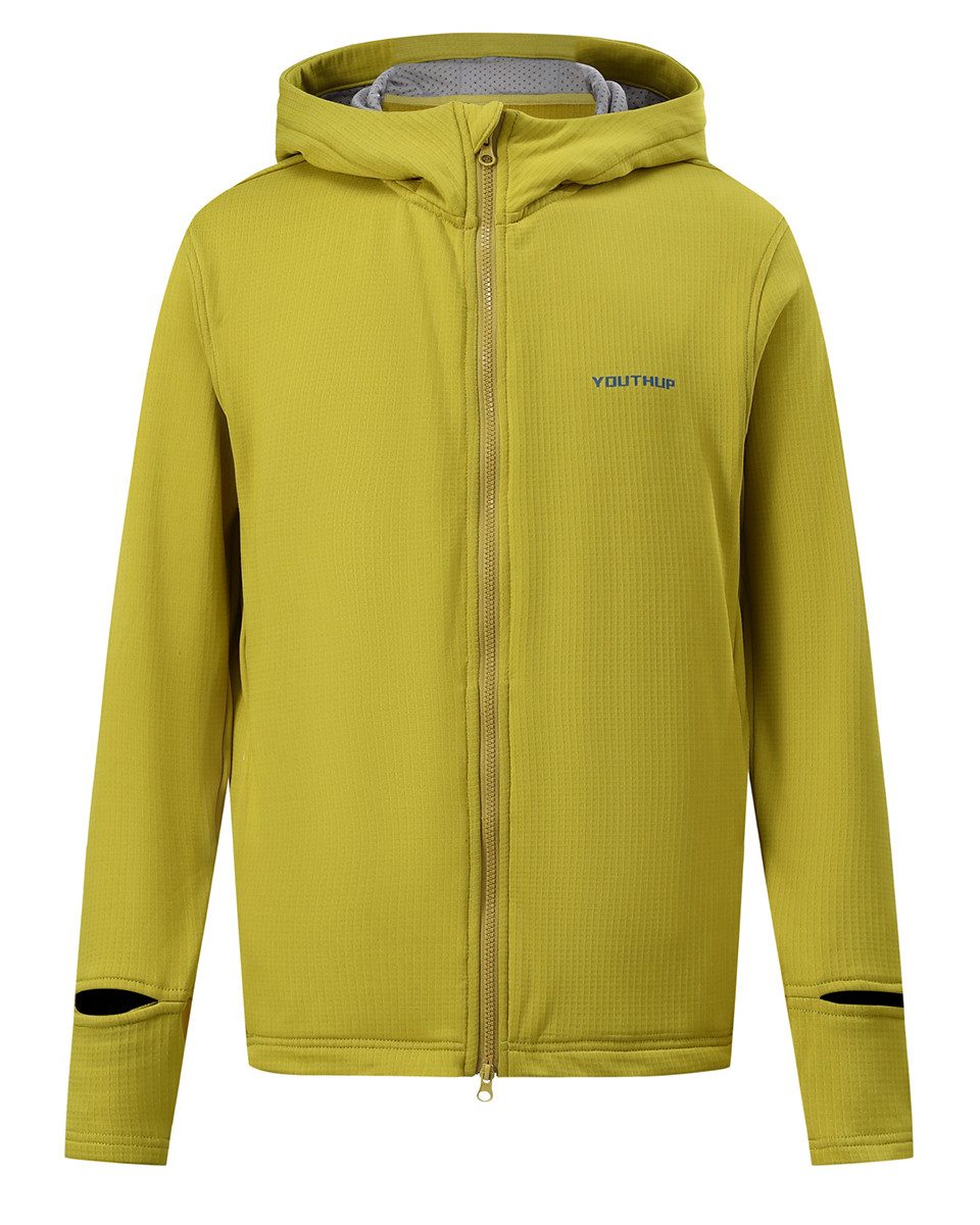 YOUTHUP Softshelljacke Herren Lockere Passform Kapuzenjacke Herbst
