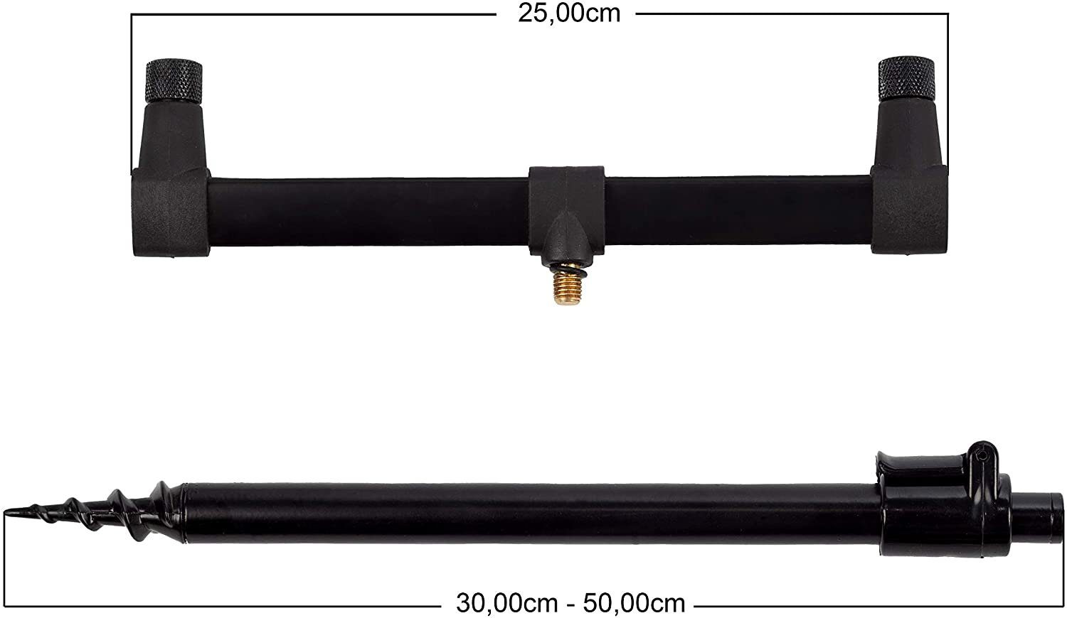 Buzzer-Bar Zite 30-50 & Rutenhalter kleiner mit Teleskop-Rutenauflagen cm flexibler Set