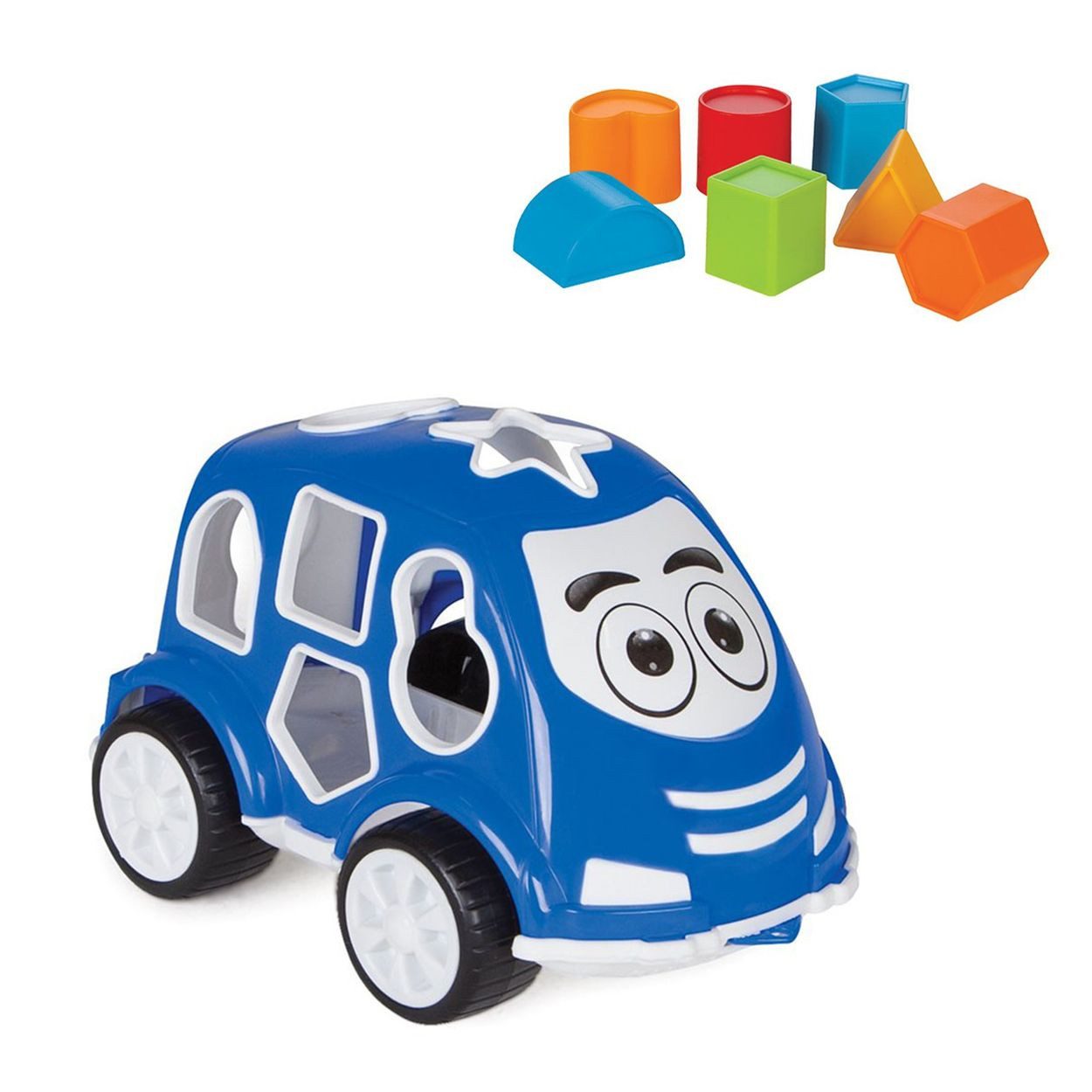 Pilsan Spielcenter Steckspiel Auto 03187, verschiedene Formen und Farben, Fahrzeugform, ab 1 Jahr, Steckbox
